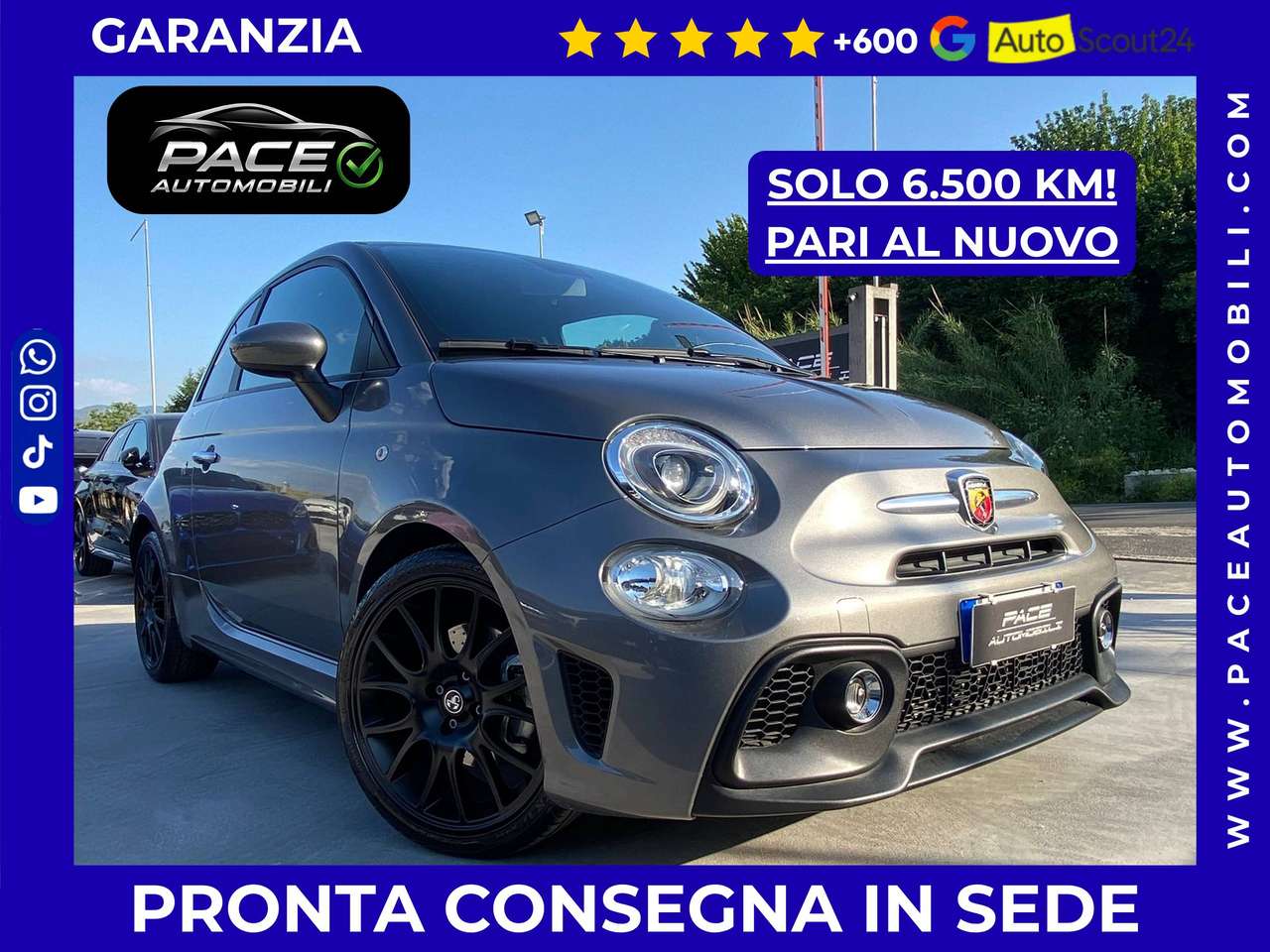 Abarth 595 *PROMO* 1.4 T-JET F595 PARI AL NUOVO SCARICHI RECORD MONZA ATTIVI PDC 17" 50 ESIMO FORMULA ITALIA
