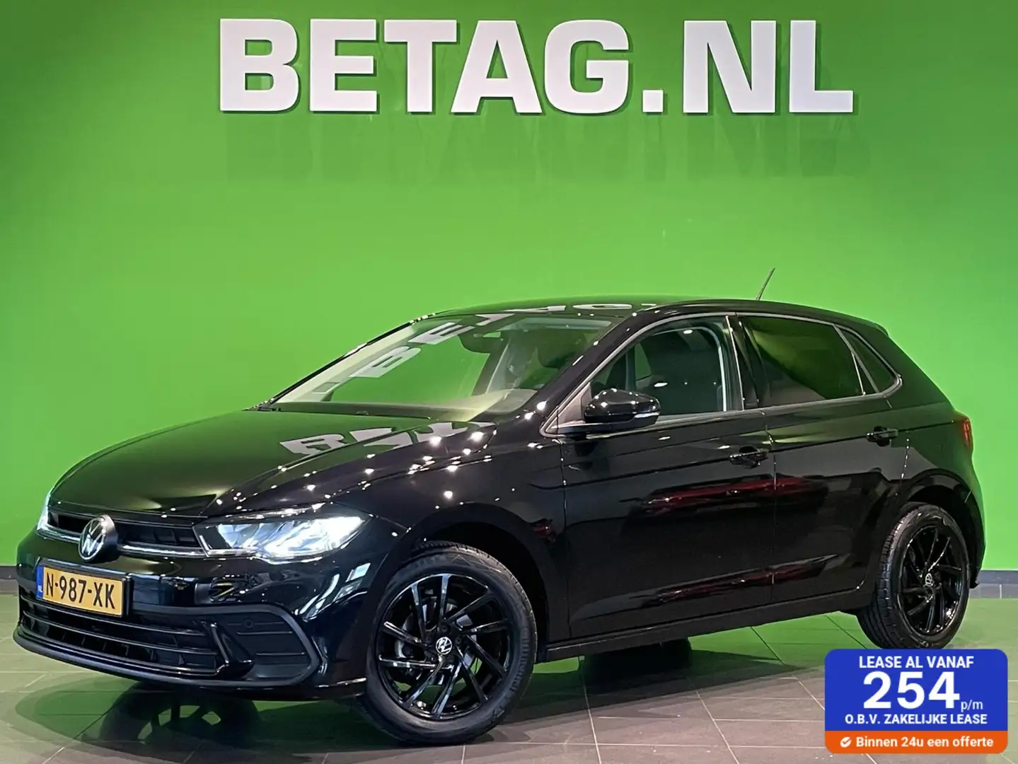 Volkswagen Polo 1.0 TSI | Nieuw Model | Black on Black Noir - 1