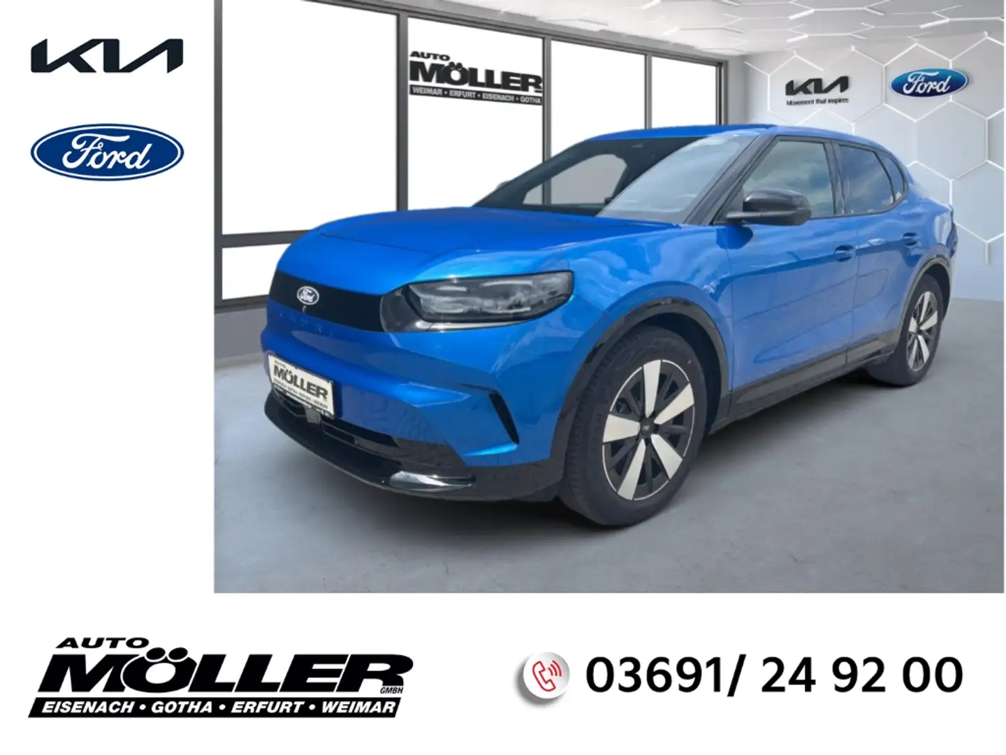 Ford Capri RWD 77 kWh AHK Navi HUD LED 360°Kamera Klimaautom Blau - 1