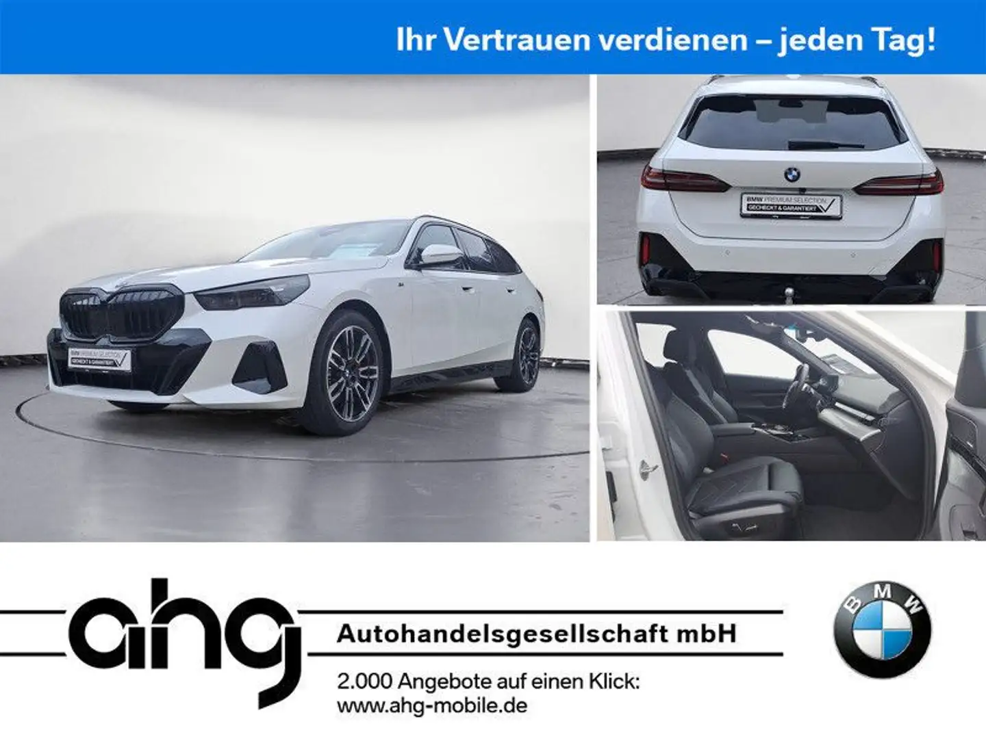 BMW 520 d Touring M Sport Navi H&K AHK HeadUp Iconic Blanco - 1