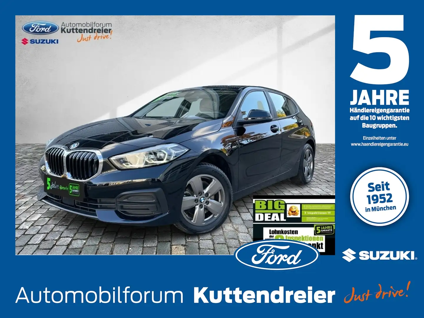 BMW 118 i Advantage Klima 2xPDC Tempomat Sitzheizung Noir - 1