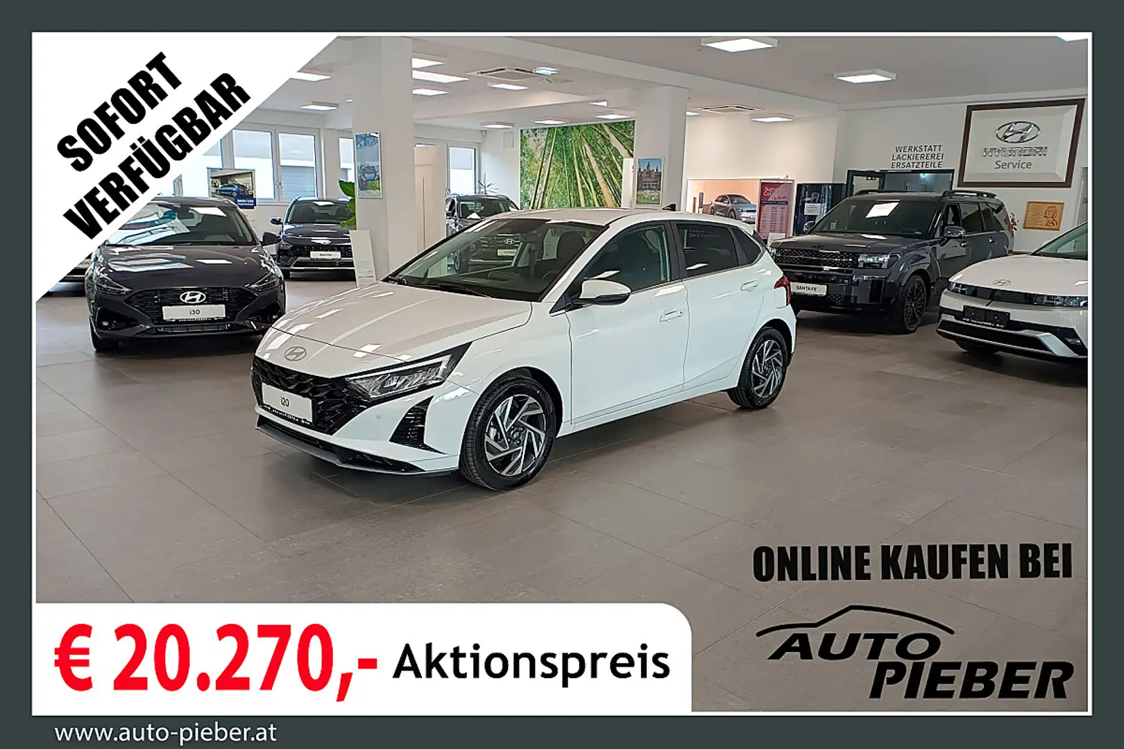 Hyundai i20 1,0 T-GDI GO! Plus *LED*Navi*Klima* Weiß - 1