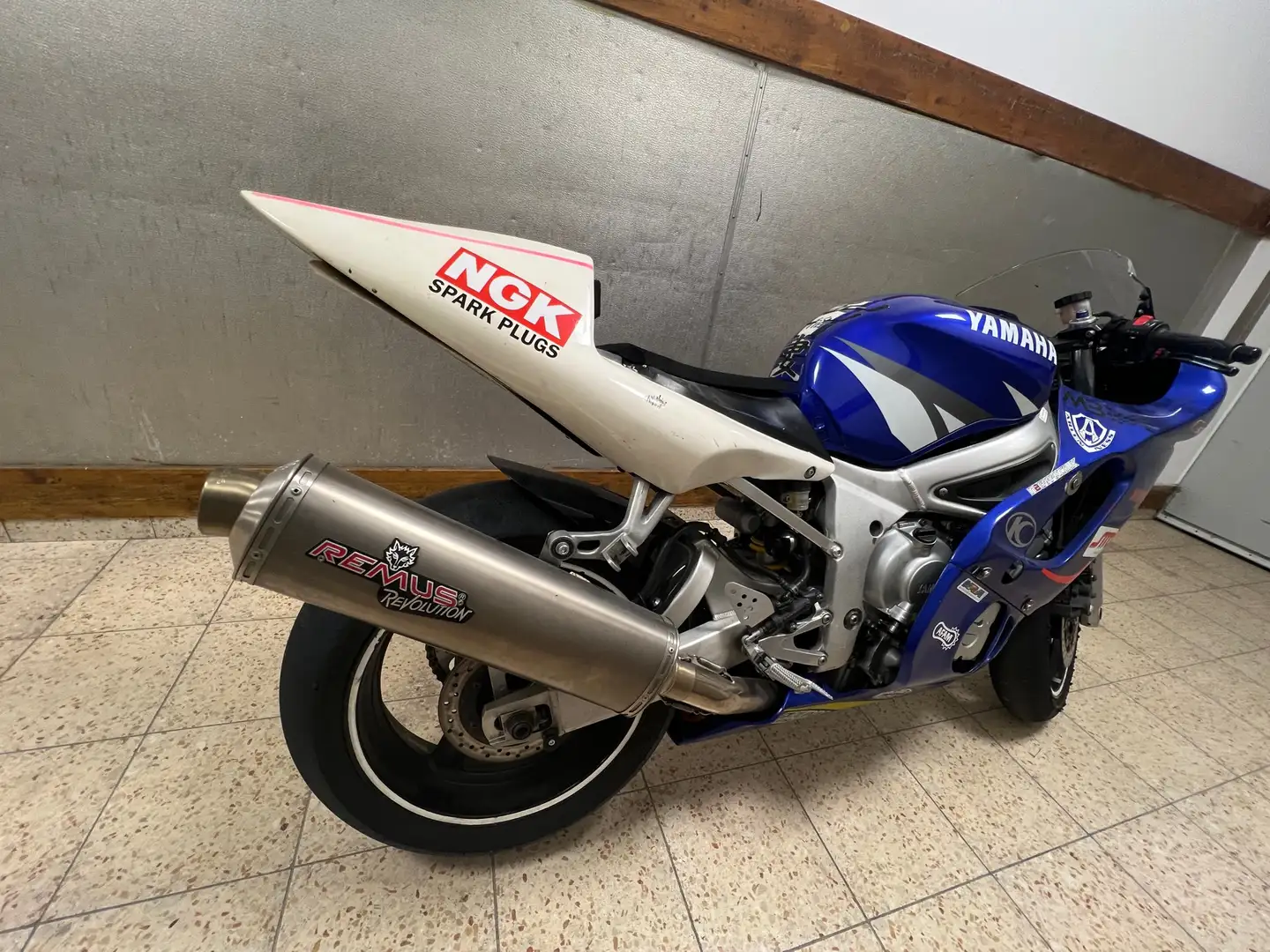 Yamaha YZF-R6 Rj03 Rennstrecke Sportauspuff Blauw - 2