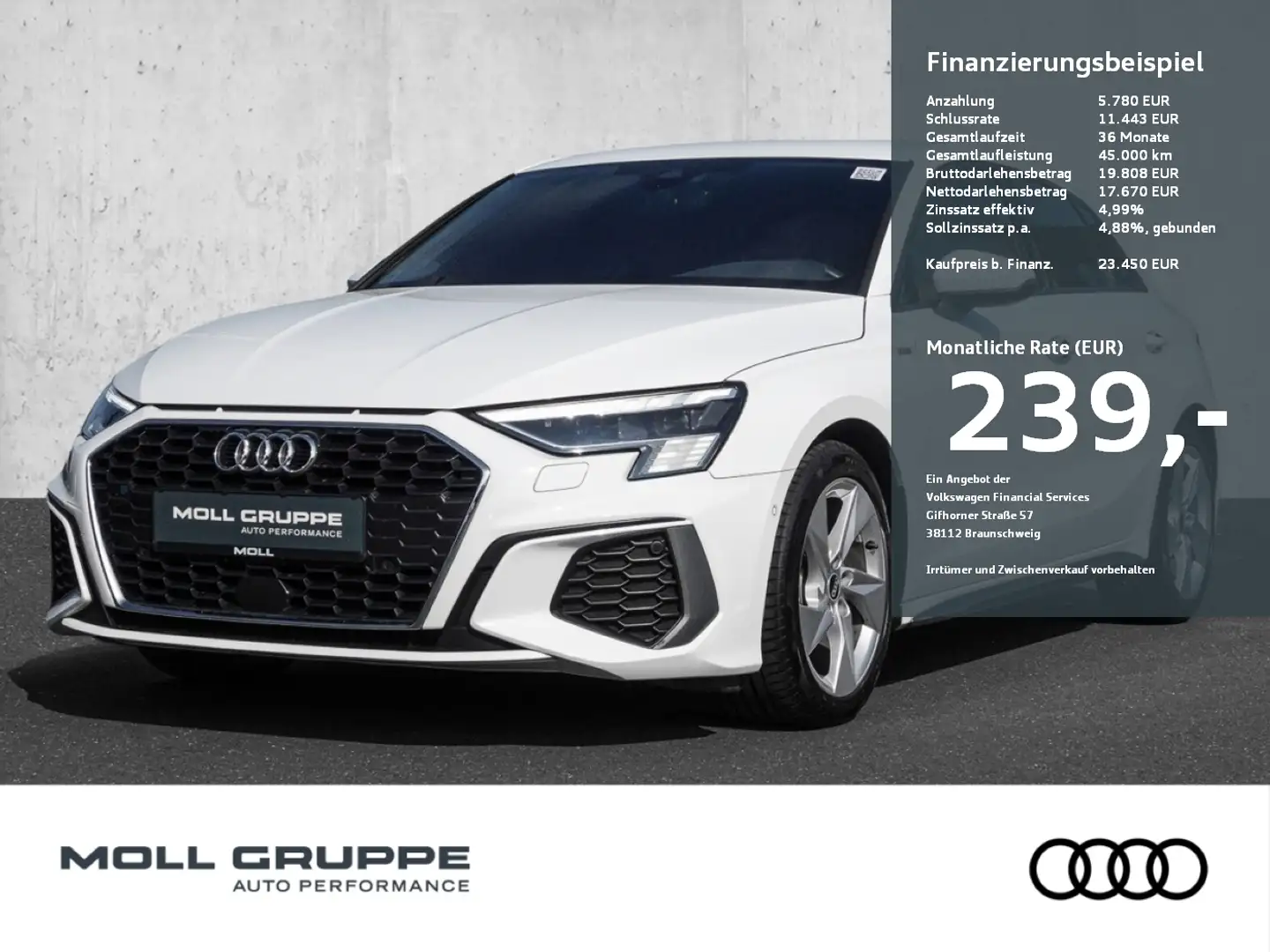 Audi A3 Sportback S line 30 TFSI S tronic Virtuell NAVI Pl Wit - 1