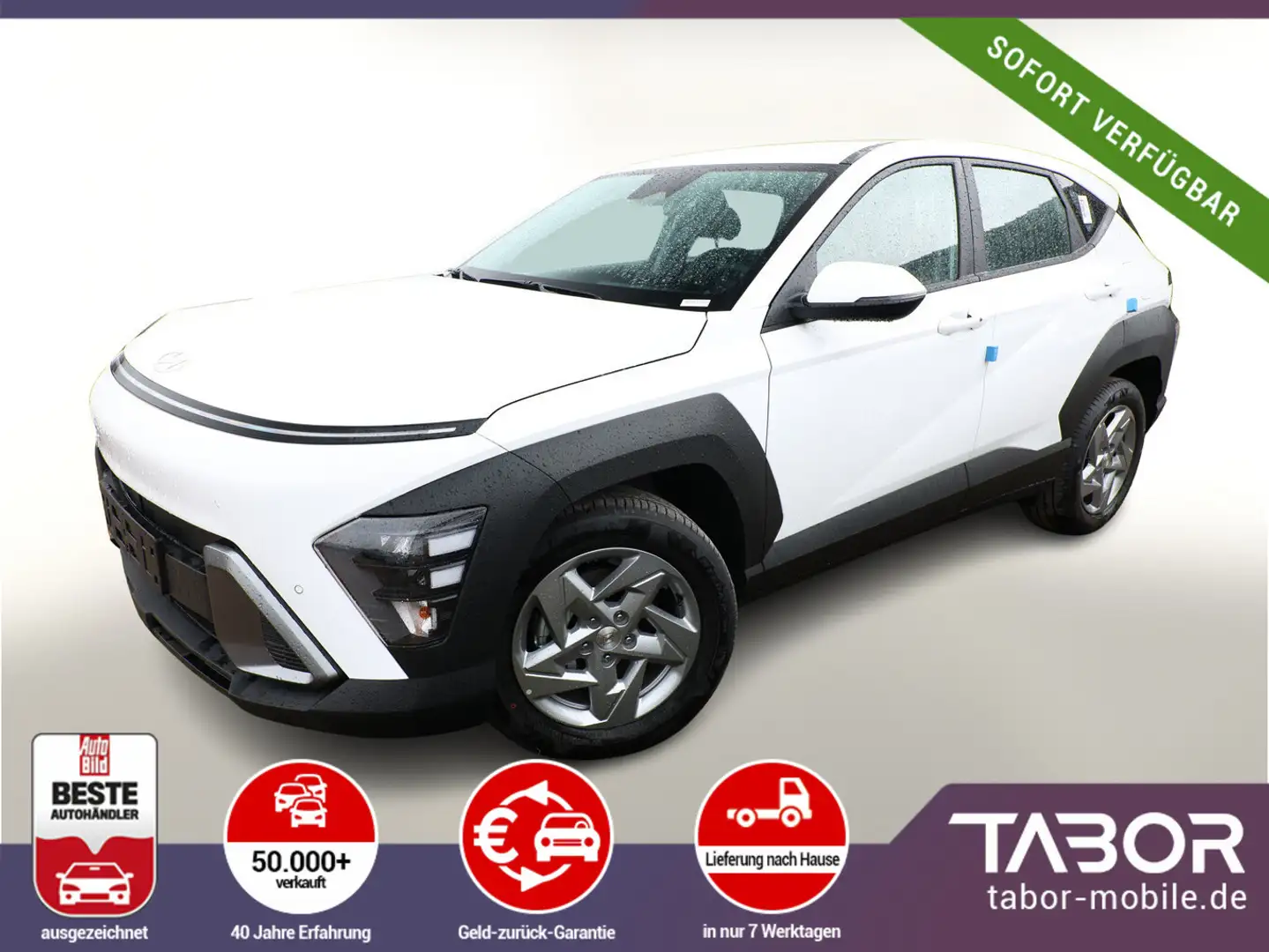 Hyundai KONA 1.6 T-GDI 138 DCT Select MY25 Nav Kam Temp Weiß - 1