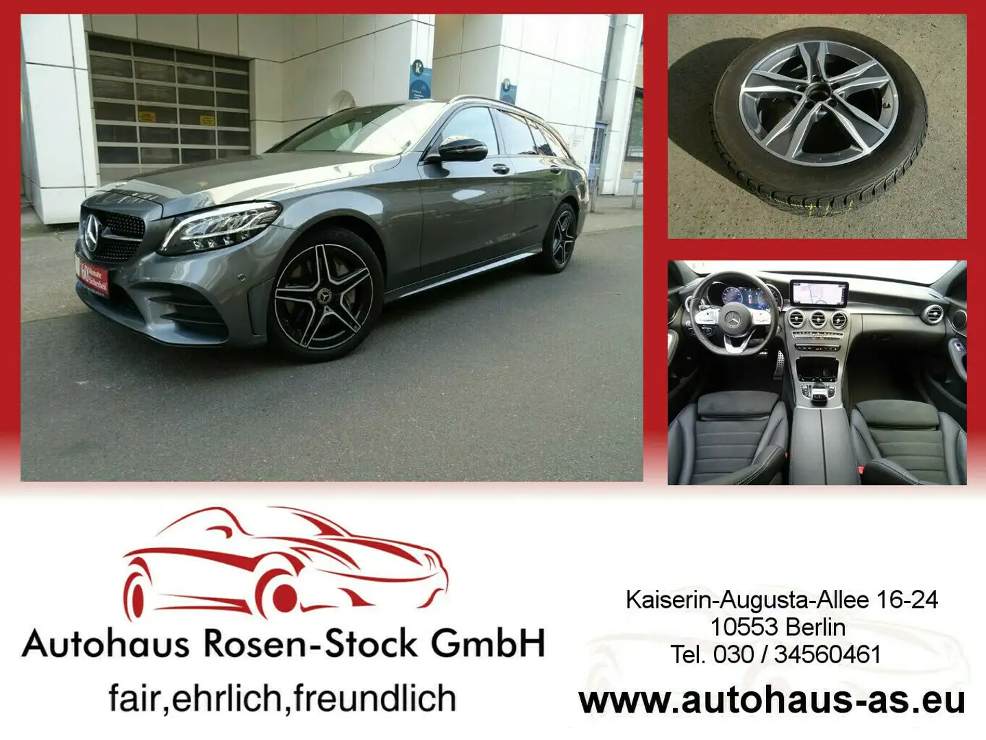 Mercedes-Benz C 300 T Diesel 4Matic AMG Line,9G-Tronic,Kamera,LED,AHK, Grau - 1