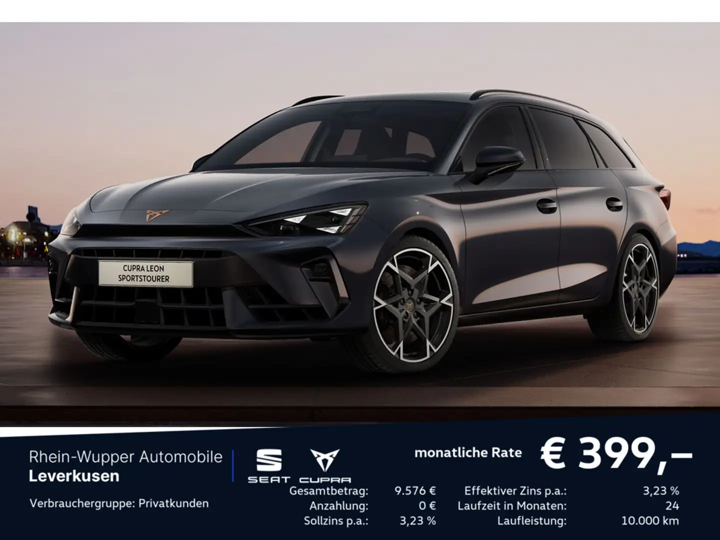 CUPRA Leon Sportstourer 2.0 TSI VZ 4Drive PANO AHK Gris - 1
