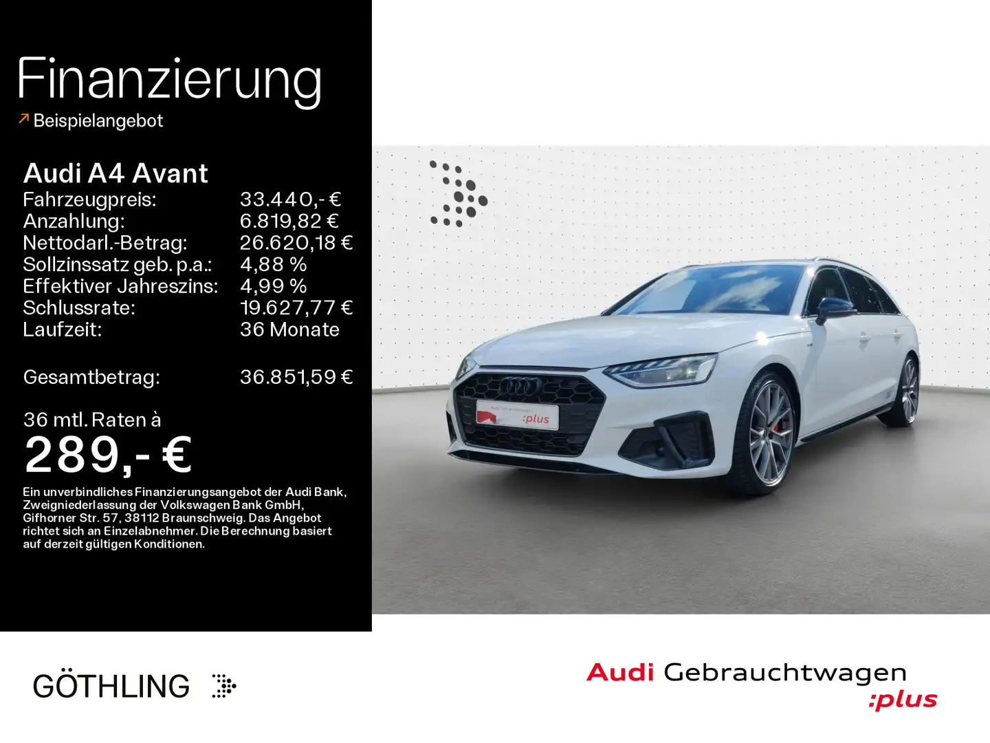 Audi A4 40 TFSI 2x S line S tronic*HUD*LED*Navi Blanc - 1