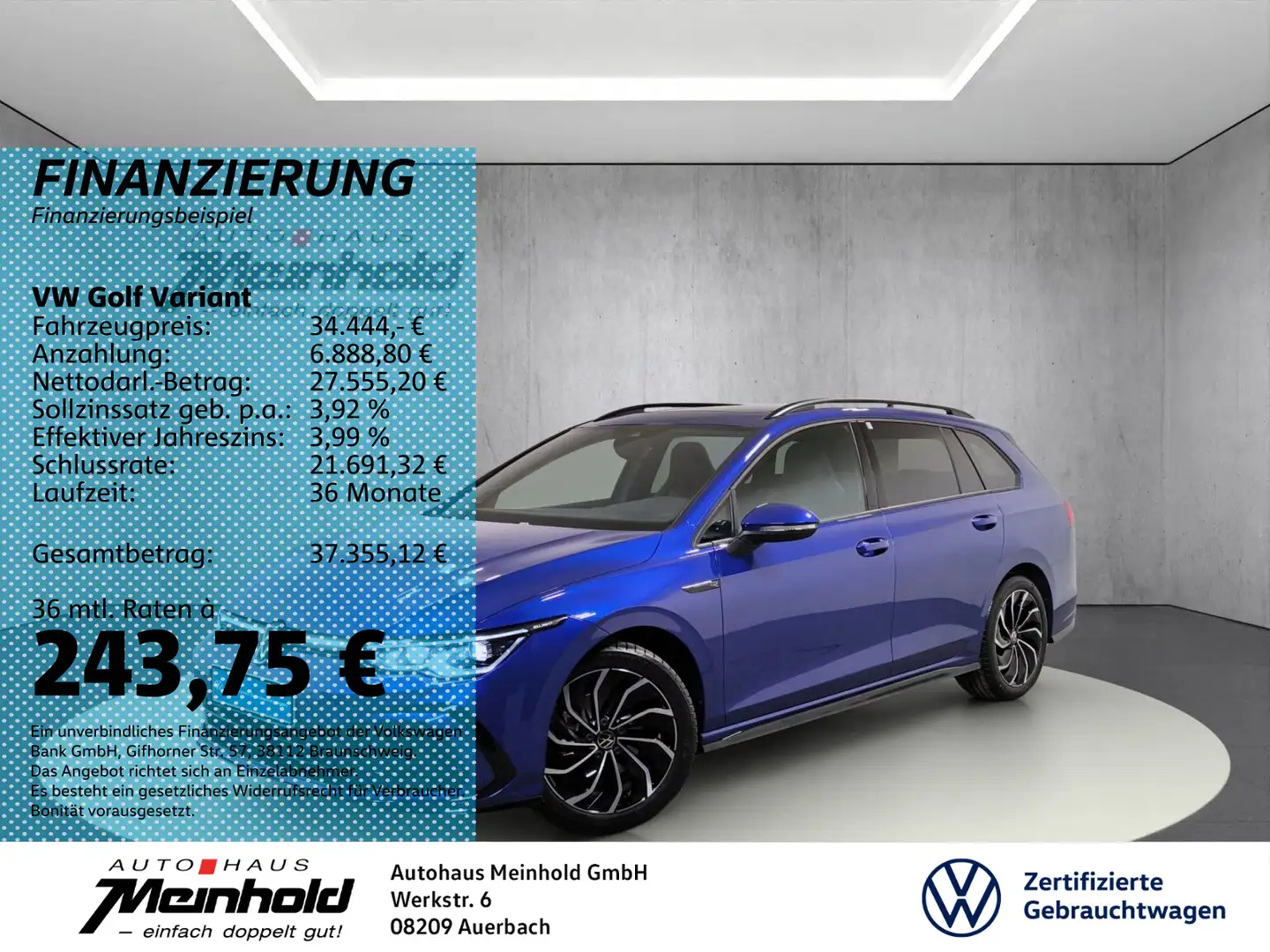 Volkswagen Golf Variant 1.5 TSI DSG R-Line, Kamera, ACC Blau - 1