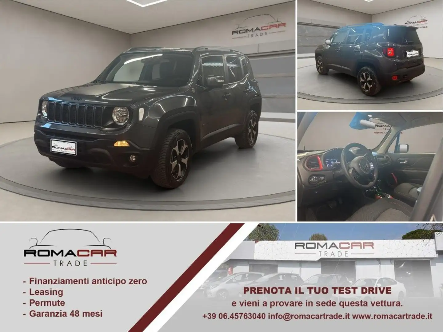 Jeep Renegade 1.3 T4 240CV PHEV 4xe AT6 Trailhawk Grijs - 1