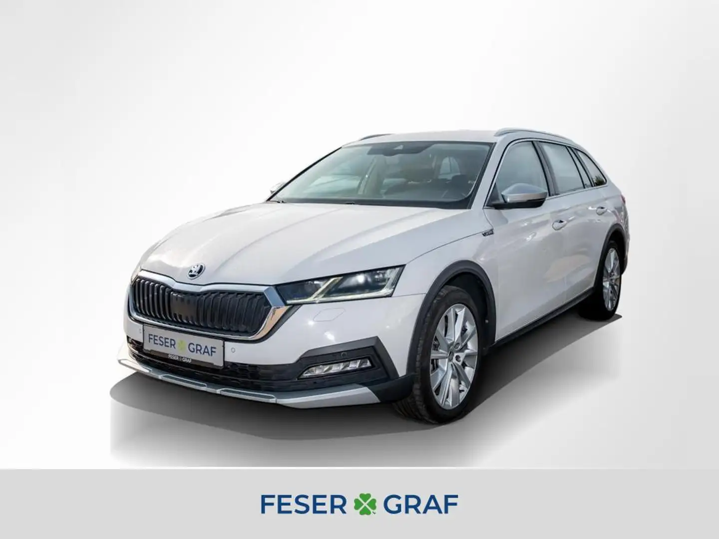 Skoda Octavia Combi Scout 2.0TDI 4x4 DSG PDC/SHZ/AHK Blanc - 1