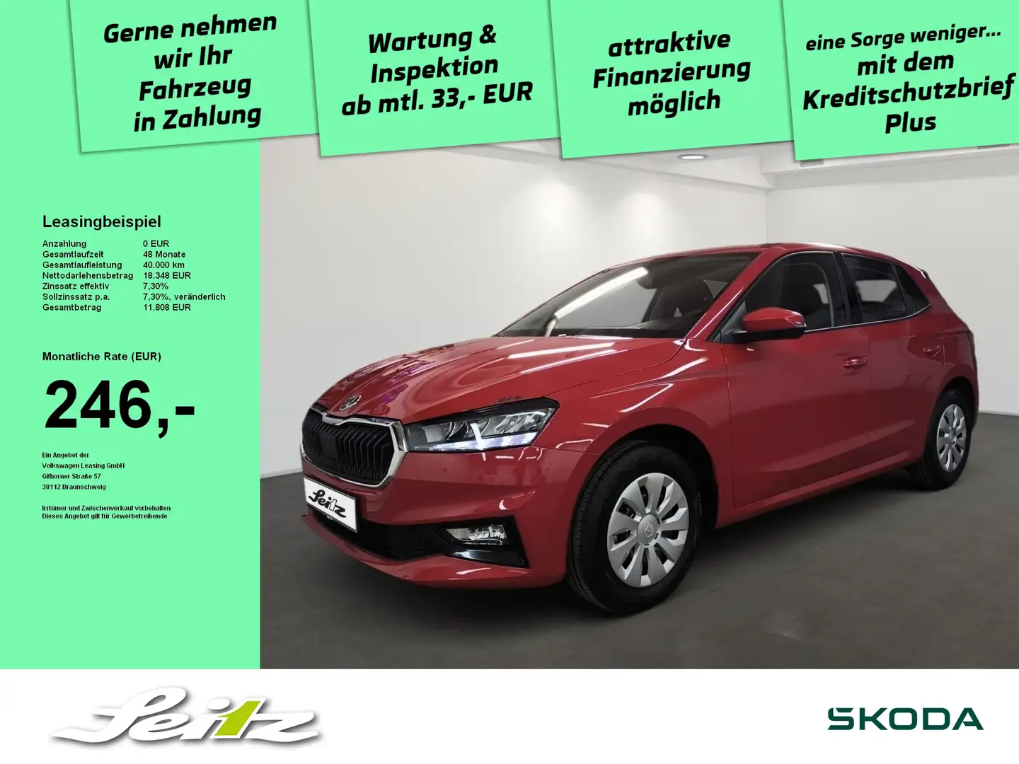 Skoda Fabia 1.0 MPI Selection *LED*PARKSENSOR*SITZH* Rot - 1