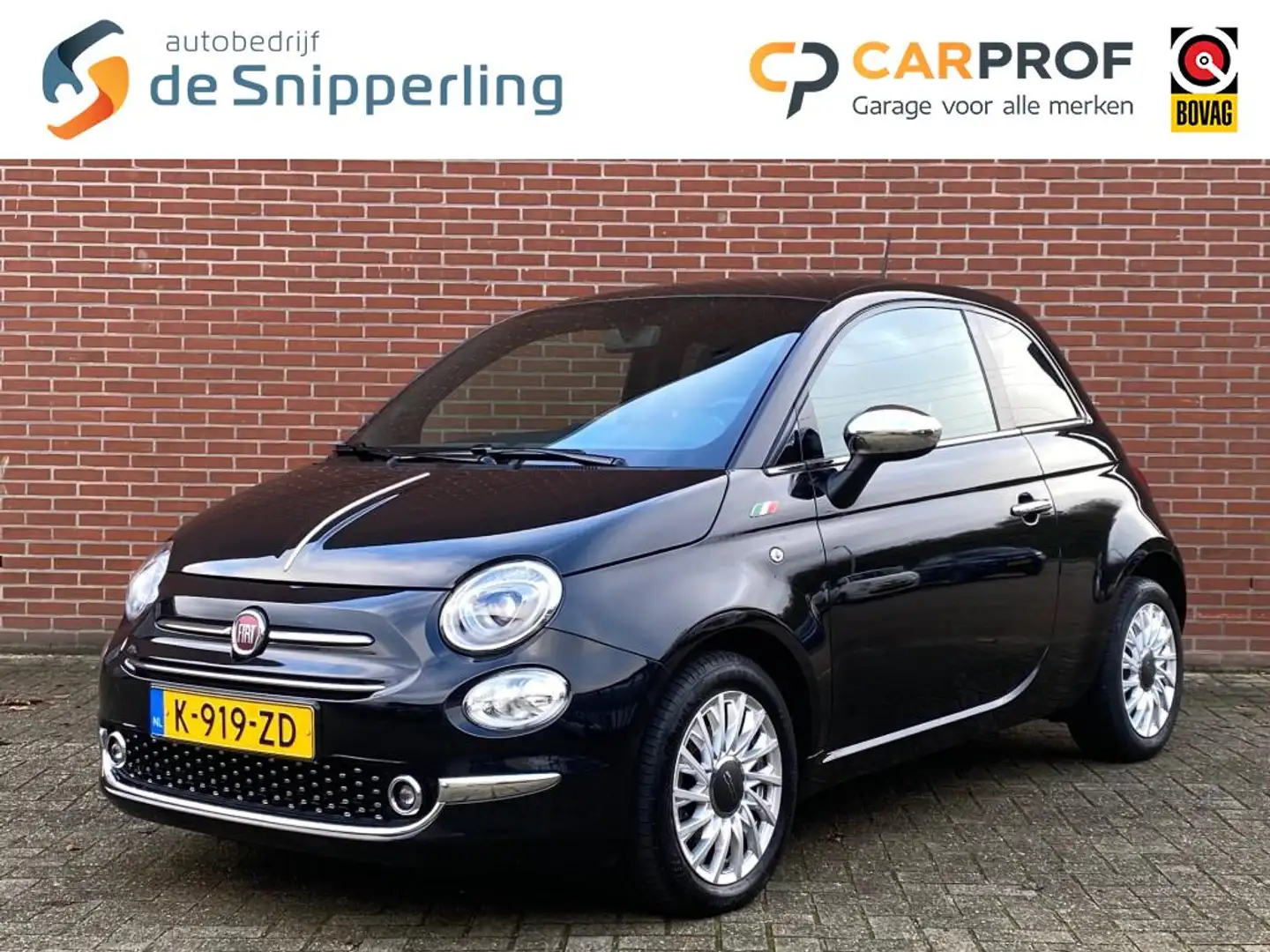 Fiat 500 1.0 HYBR. STAR NAV PANO CRUISE CARPLAY PDC DAB LMV Zwart - 1