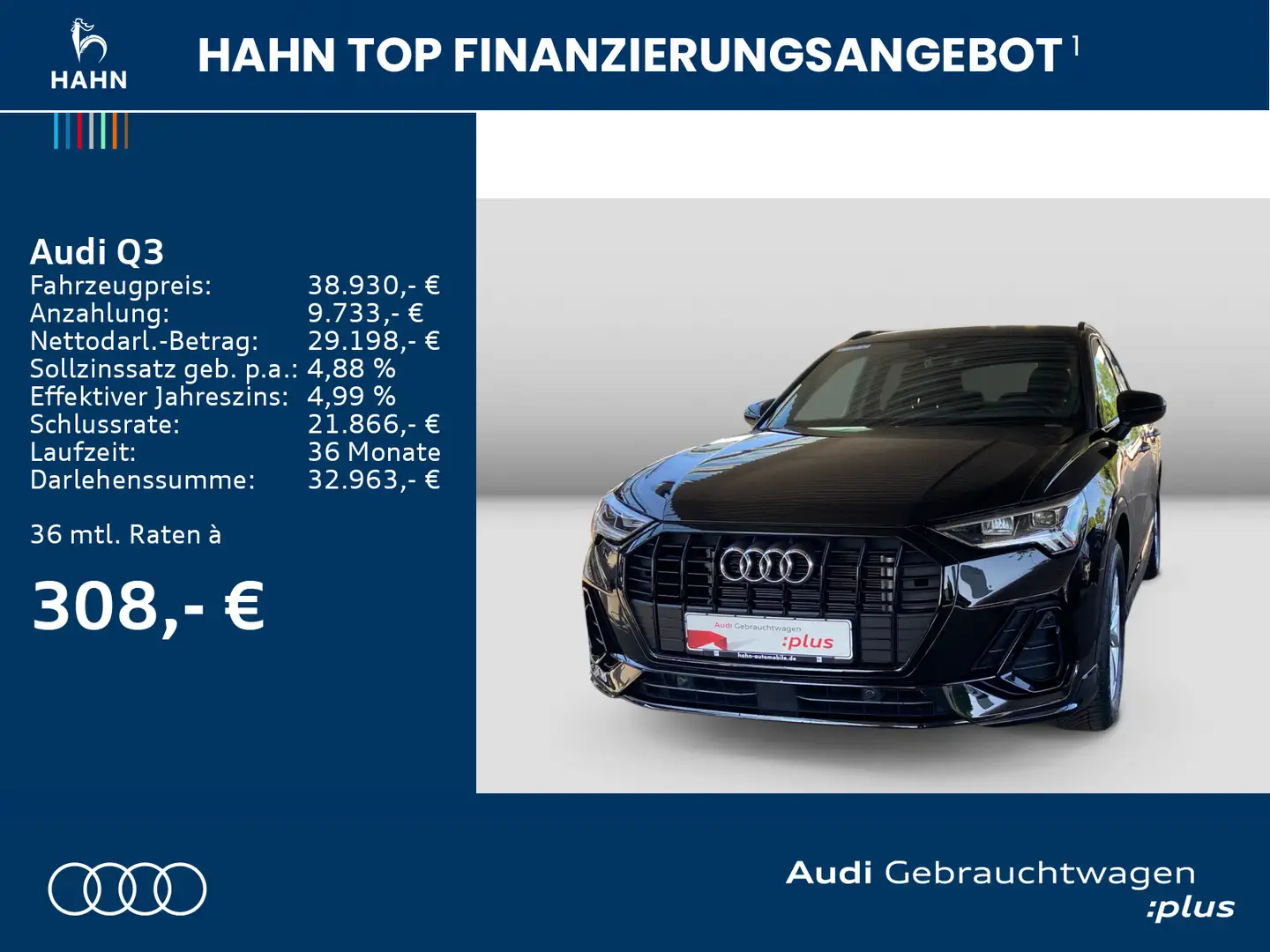 Audi Q3 35TFSI S trc S line Virtual AHK CAM LED Schwarz - 2