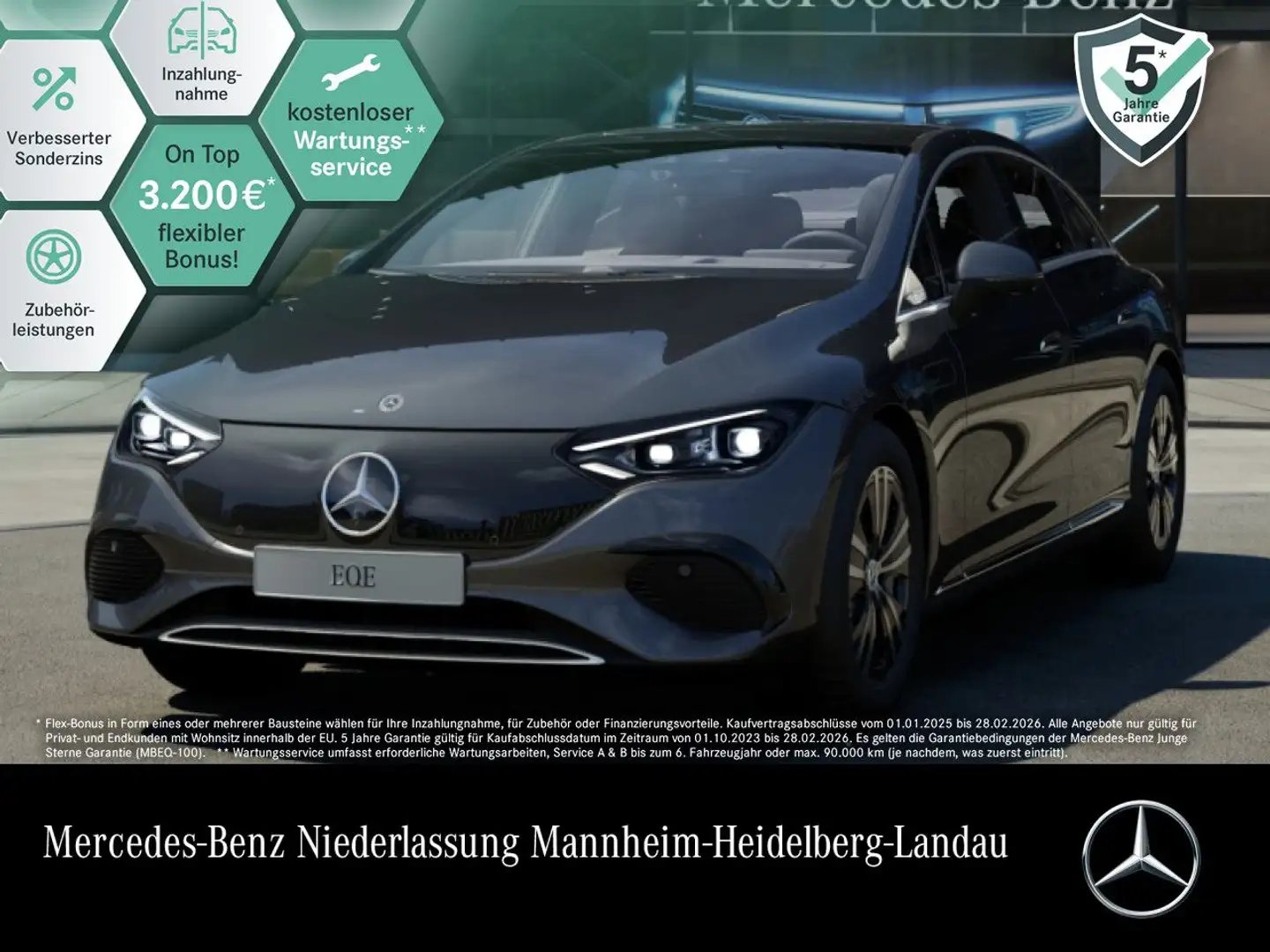 Mercedes-Benz EQE 300 Fahrass 360° Pano Burmester Distr. HUD TV Grau - 1
