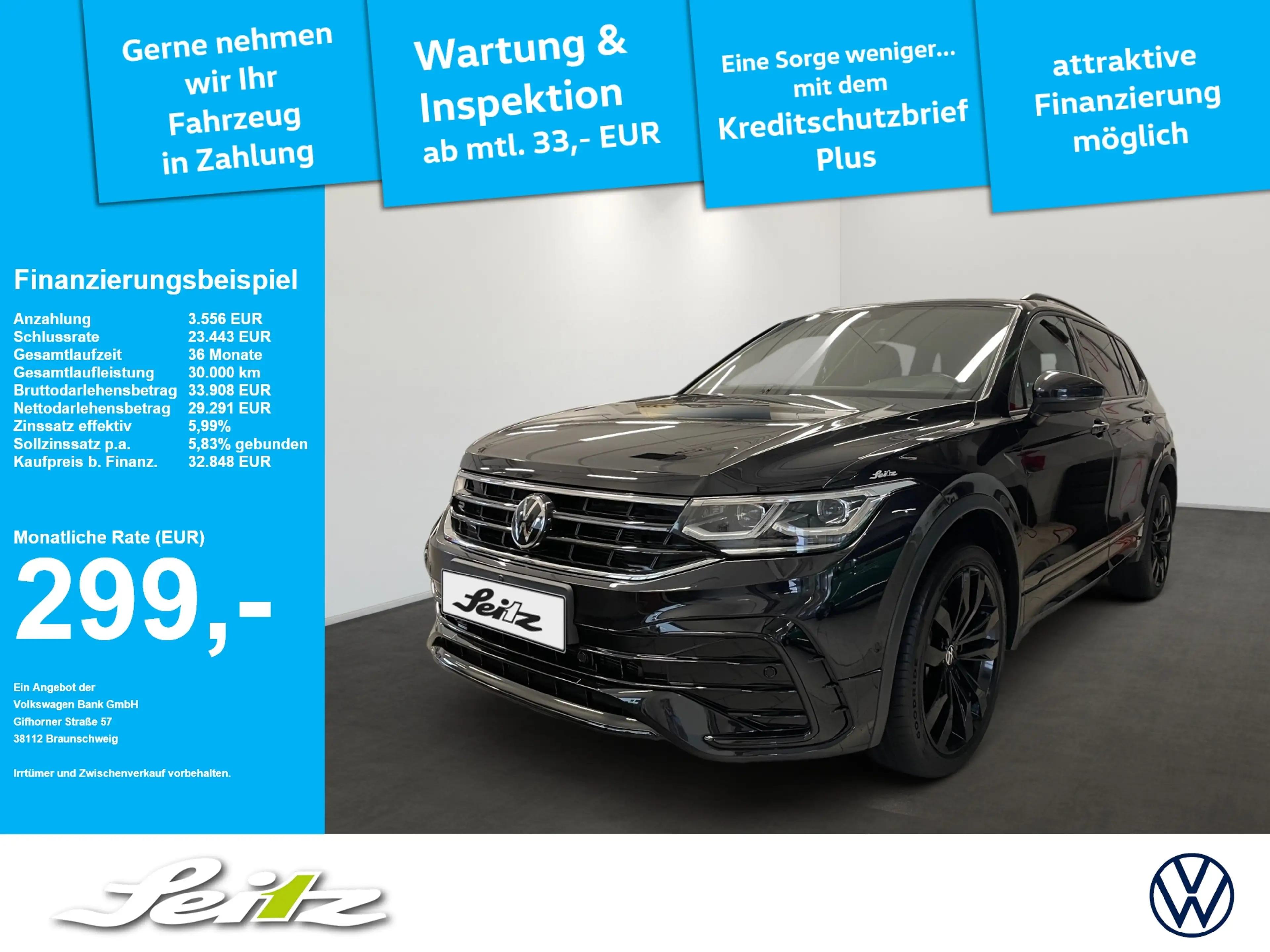 Volkswagen Tiguan Allspace 2.0 TDI 4M R-Line *7S*AHK*MATRIX*