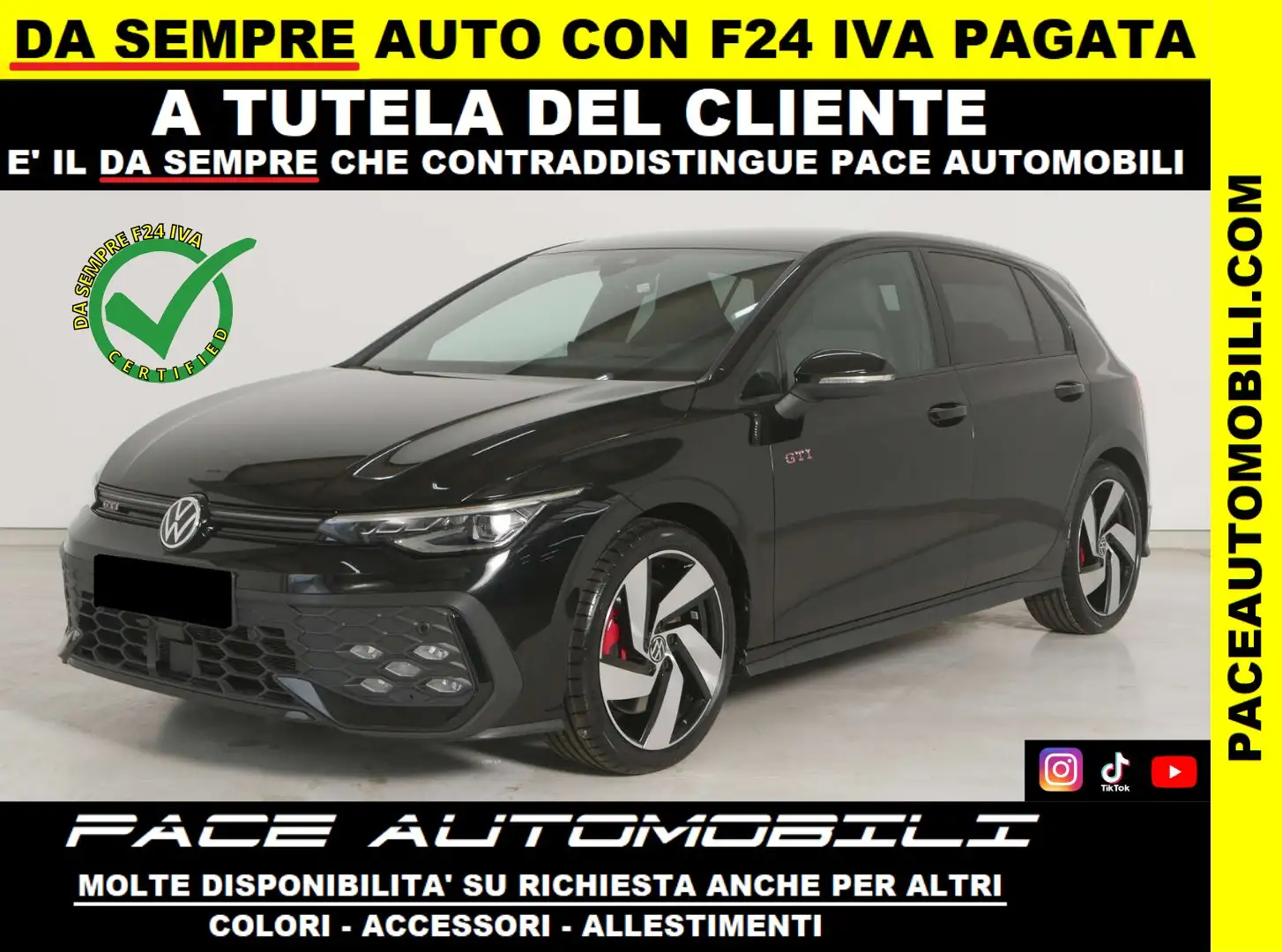 Volkswagen Golf GTI VIII.5 8.5 MATRIX IQ KAMERA BLACK STYLE PACK 18" Nero - 1