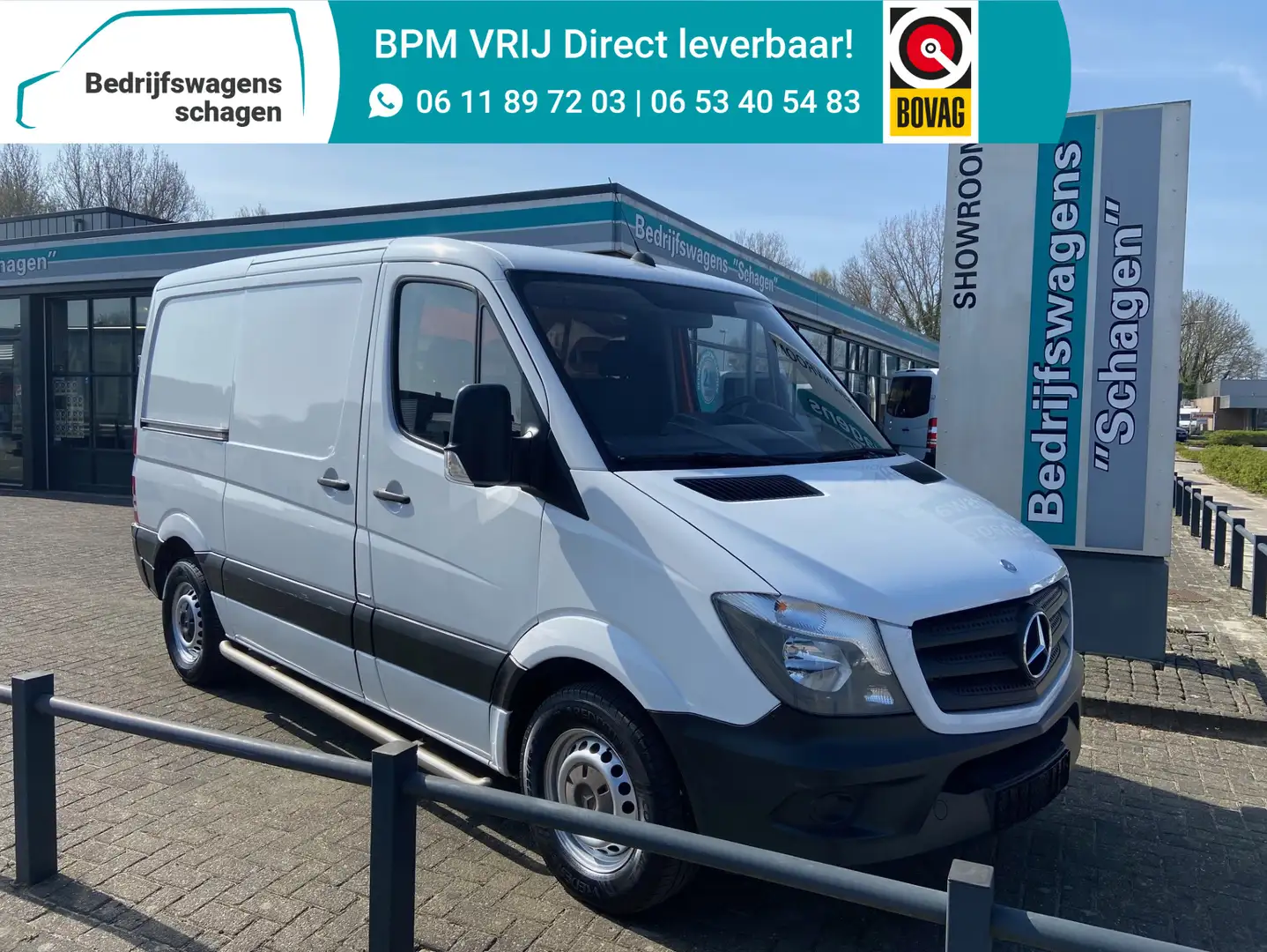 Mercedes-Benz Sprinter 313 CDI L1H1 NAP | 136 pk | 3 stoelen | Sidebars Wit - 1