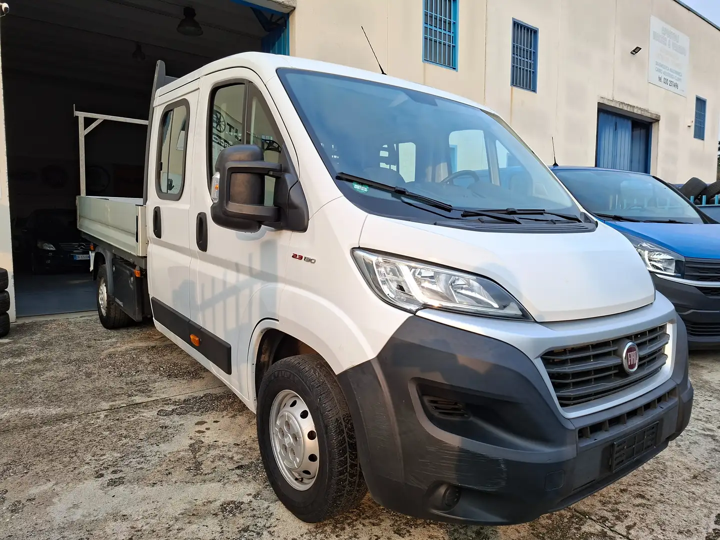 Fiat Ducato 2.3 JTD Doppia cab- 7 posti-cassone fisso- + iva Blanco - 2