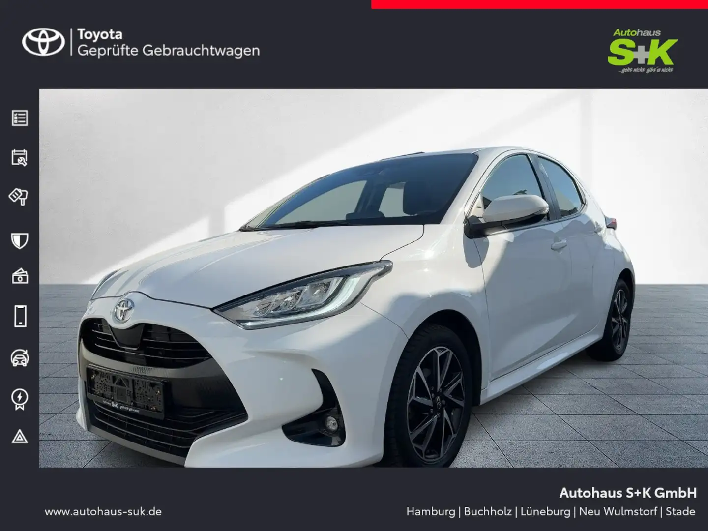 Toyota Yaris 1.5 VVT-iE Club*CARPLAY+SAFETYSENSE+LED+KLIMA*** Wit - 1