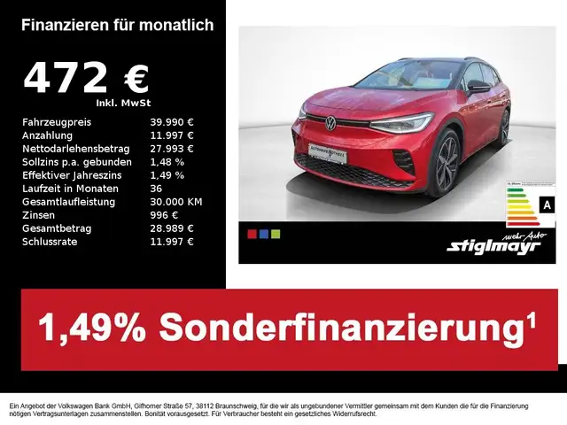 Volkswagen ID.4 GTX 82-kWh+ACC+DCC+IQ-LIGHT+NAVI+WÄRMEPUMPE