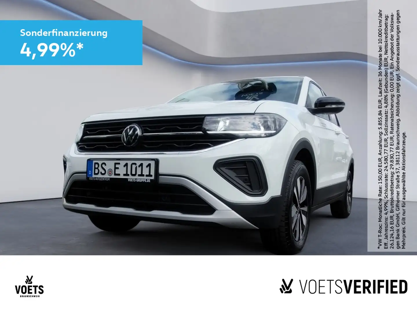Volkswagen T-Cross Life 1.0 TSI LED+NAVI+RearView+ACC Weiß - 1