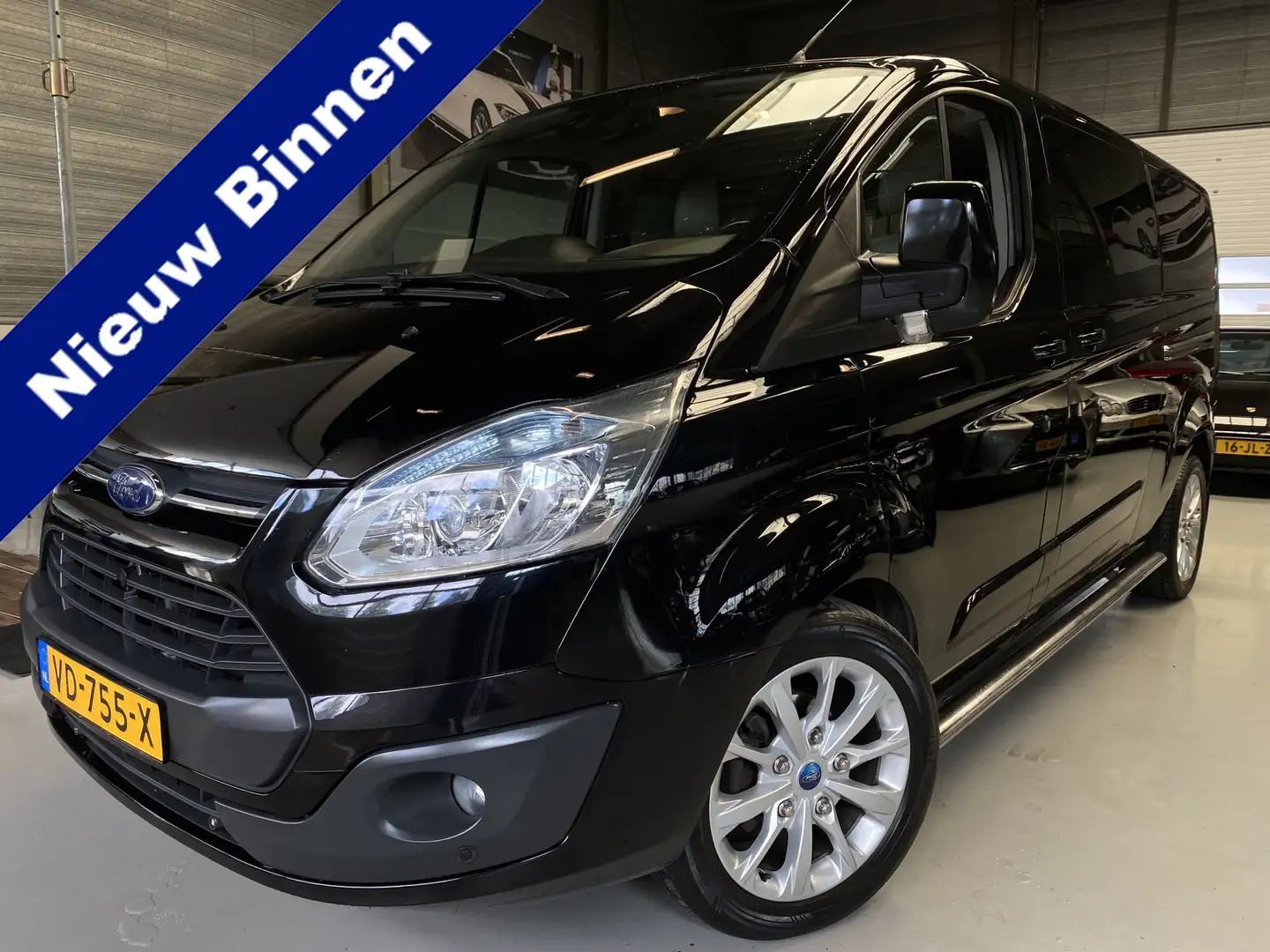 Ford Transit Custom 290 2.2 TDCI L2H1 Limited DC Airco, Cruise, Dubbel Czarny - 1