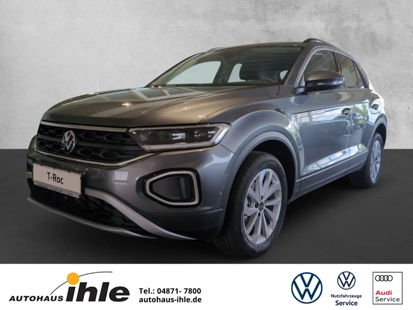 Volkswagen T-Roc 1,0 TSI Life KEYLESS+R-KAMERA+LEDPLUS+APPCONNECT Grau - 1