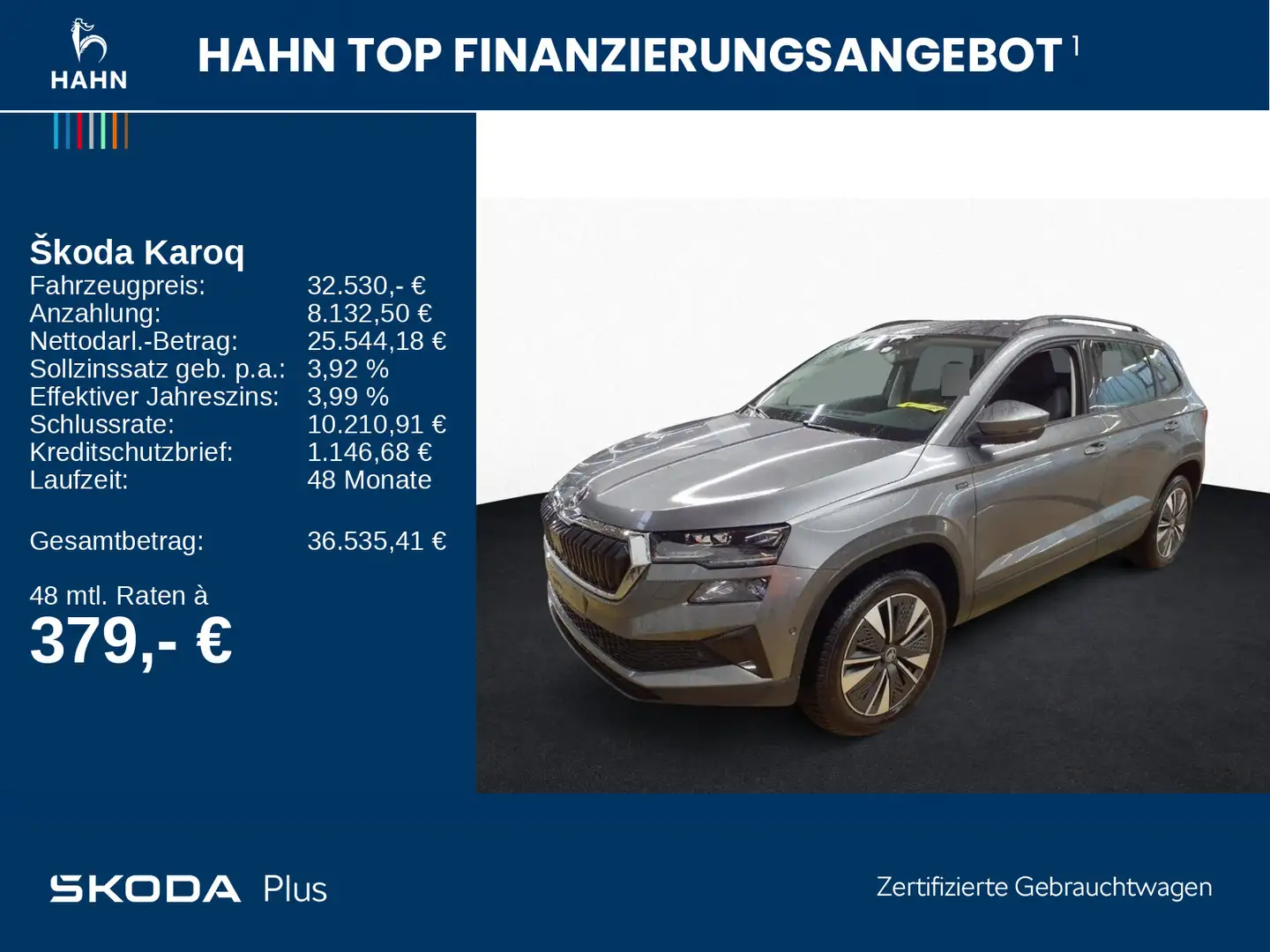 Skoda Karoq 1.5TSI DSG Selection Matrix AHK Navi 360° Grau - 2