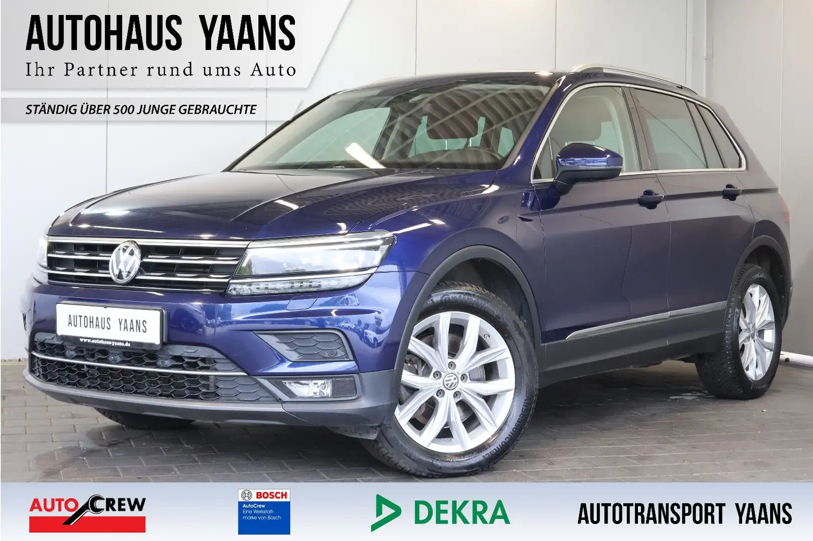 Volkswagen Tiguan 2.0 TDI DSG Highline 4M AID+360°+PANO+AHK Blau - 1