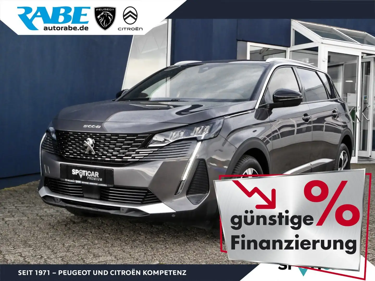 Peugeot 5008 Allure Pack 130 PT Autm+Navi+Grip-Ctrl+LED Klima Gris - 1