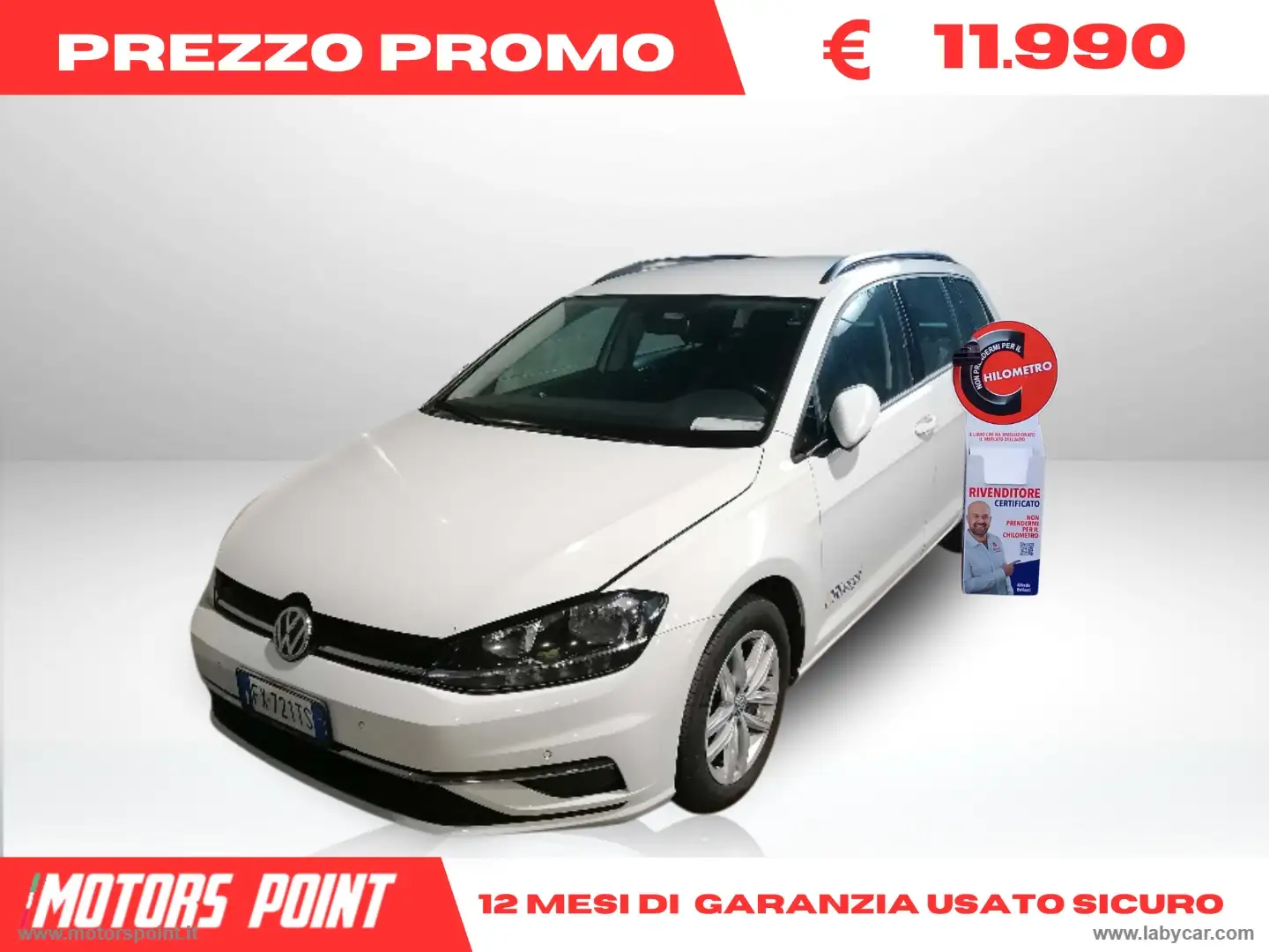 Volkswagen Golf Variant 1.6 TDI 115CV Business BMT Blanc - 1