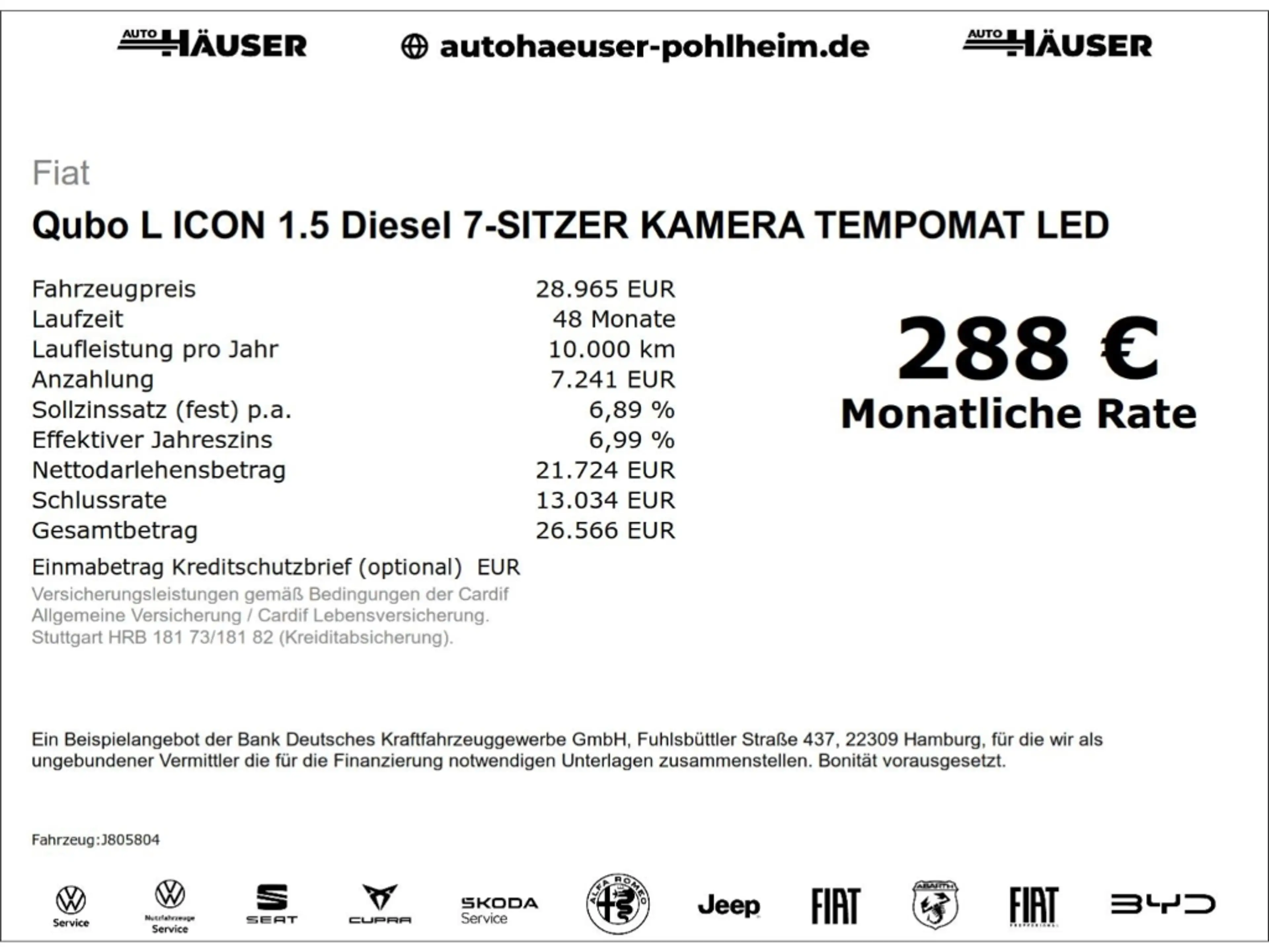 Fiat Qubo L ICON 1.5 Diesel 7-SITZER KAMERA TEMPOMAT LED SIT — photo 2