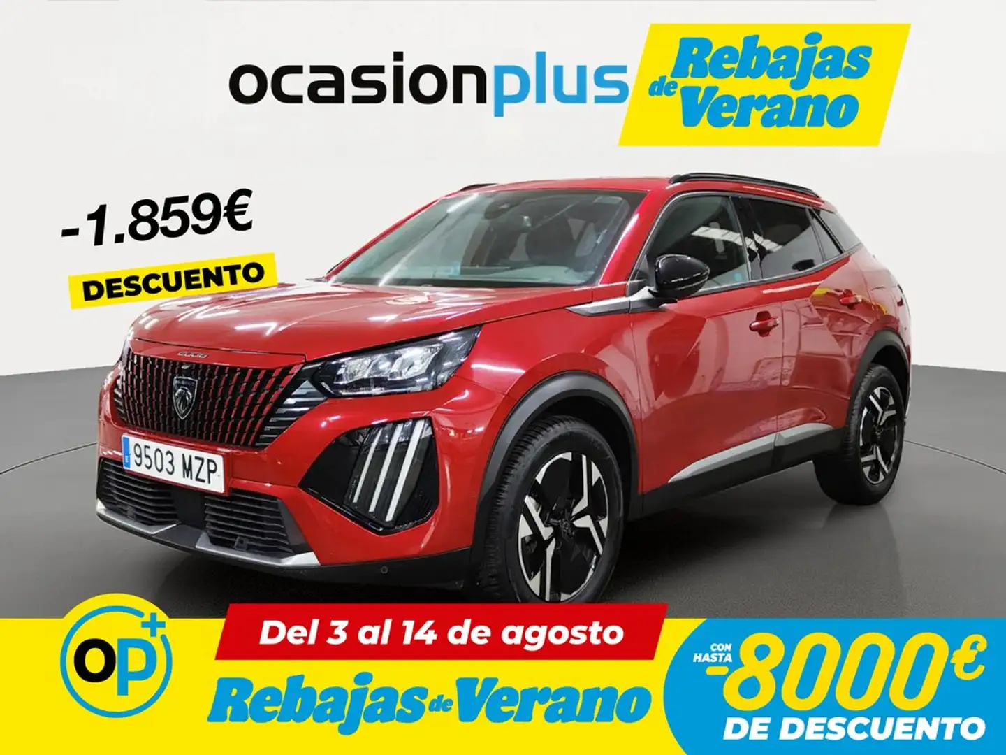 Peugeot 2008 Hybrid 136 Allure eDCS6 Rojo - 1