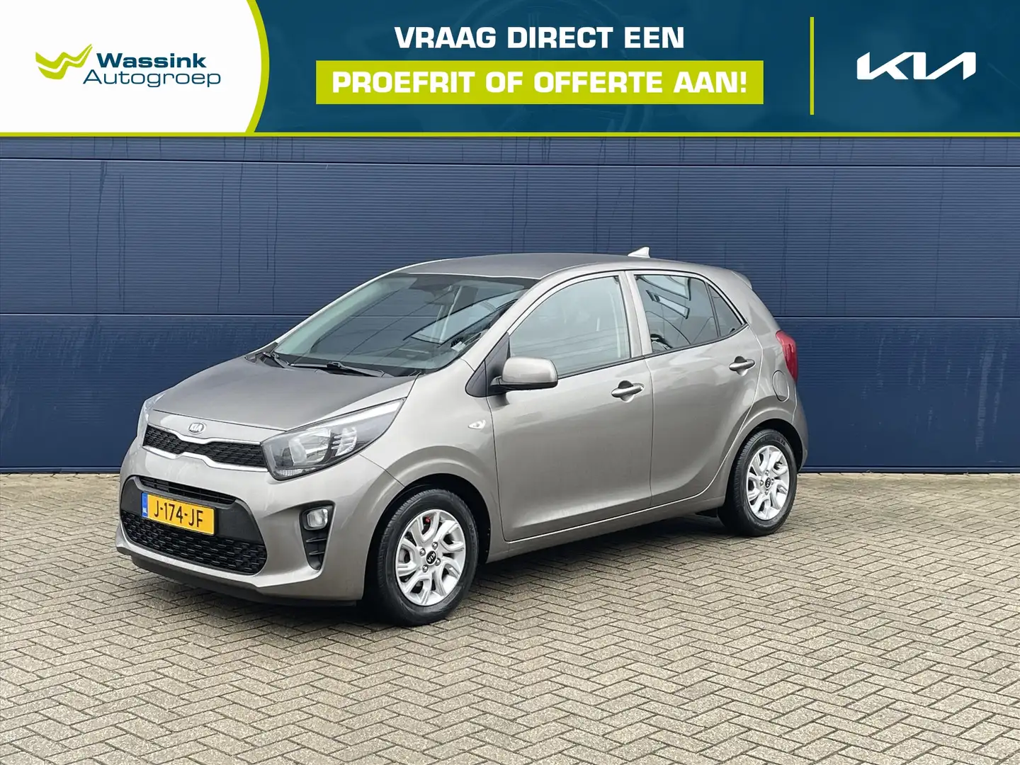 Kia Picanto 1.0 MPi 67pk 4-zits DynamicPlusLine | Navigatie | Grau - 1