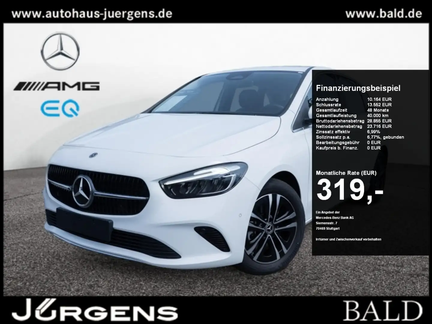 Mercedes-Benz B 250 e Progressive/LED/Cam/AHK/Distr/Winter/17" Weiß - 1