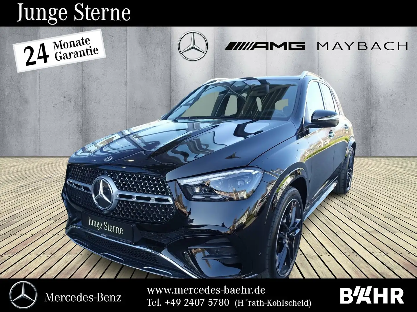 Mercedes-Benz GLE 450 GLE 450 d 4M AMG/Pano/AHK/Multibeam/Airmatic/360 Schwarz - 1