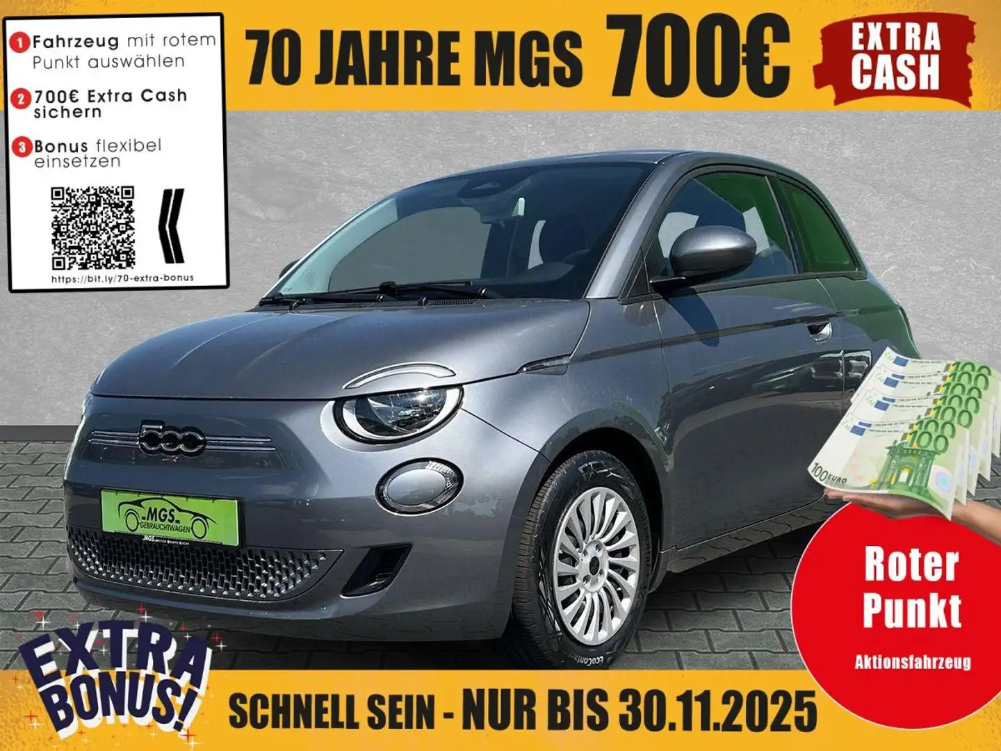 Fiat 500e Action KLIMA Gris - 1