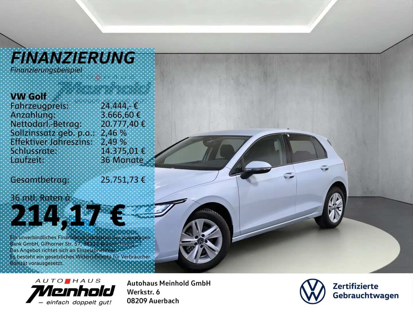 Volkswagen Golf 1.5 TSI Life, Kamera, ACC Blau - 1