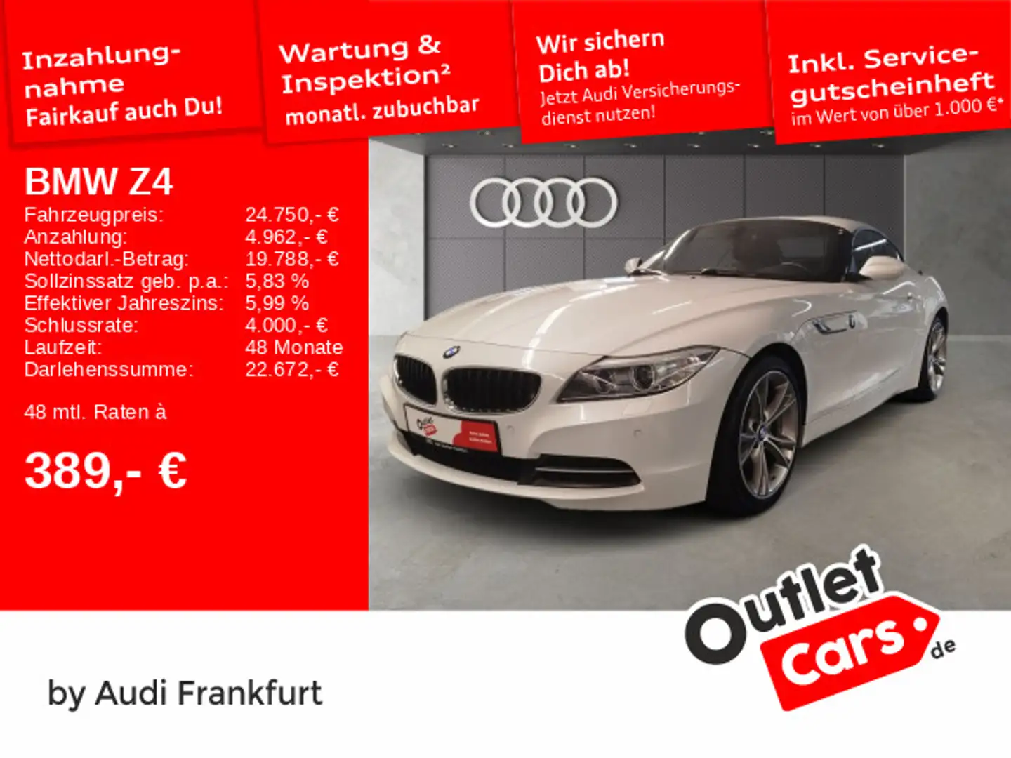 BMW Z4 sDrive 28i Xenon Professional PDC Leder Weiß - 1