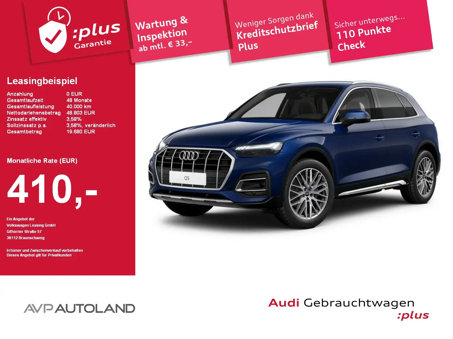 Audi Q5 40 TFSI quattro advanced AHK | MATRIX-LED Blau - 1