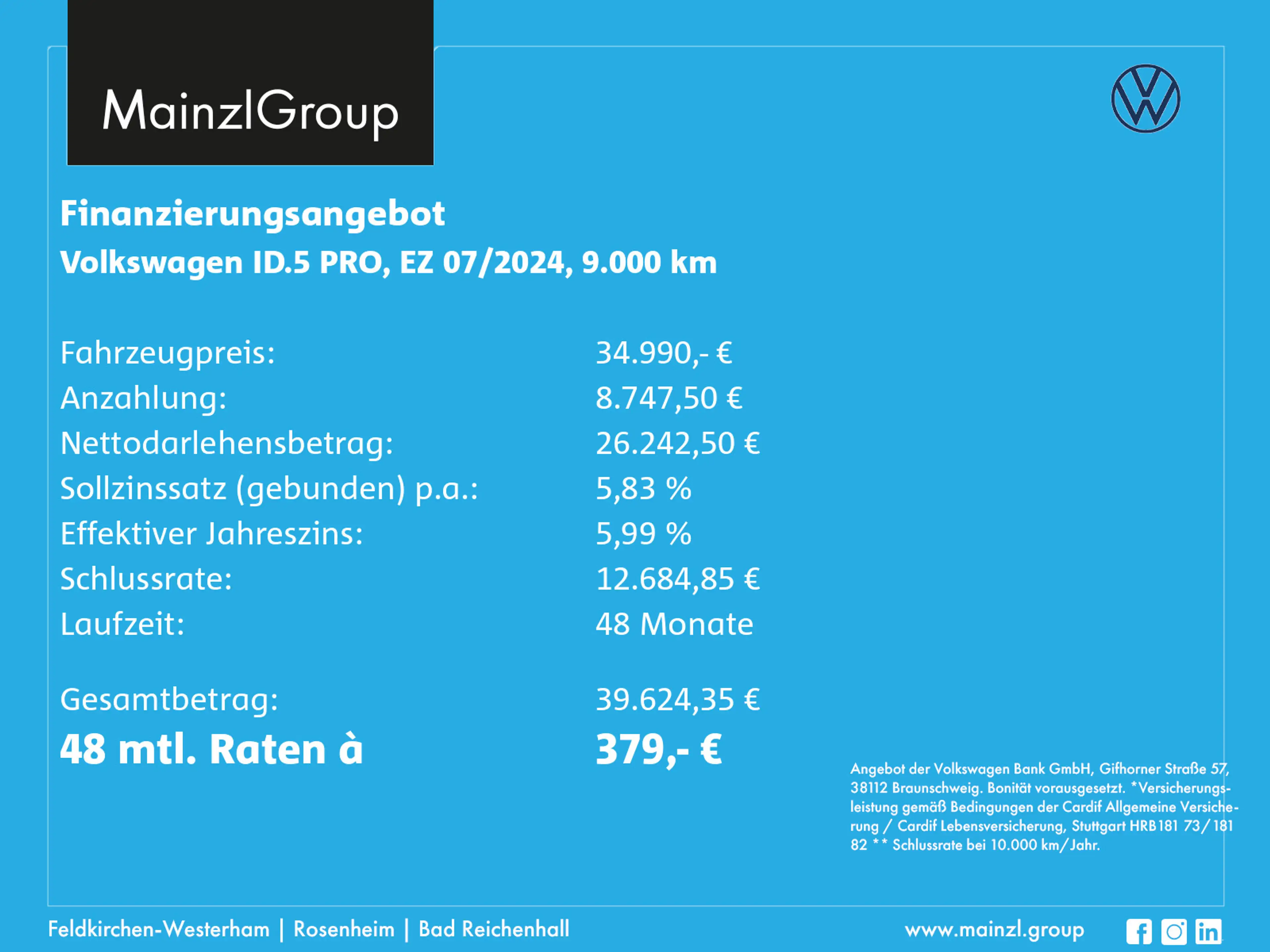 Volkswagen ID.5 Pro 77kWh (82kWh) 360° Navi ACC SHZ LED — photo 3