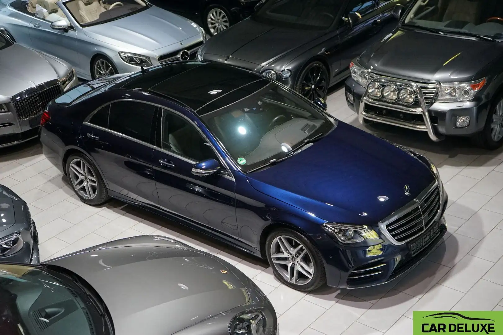 Mercedes-Benz S 400 S400d 4M*LANG*AMG*EXCLUSIV LEDER+HOLZ*3TV*STANDH Albastru - 2