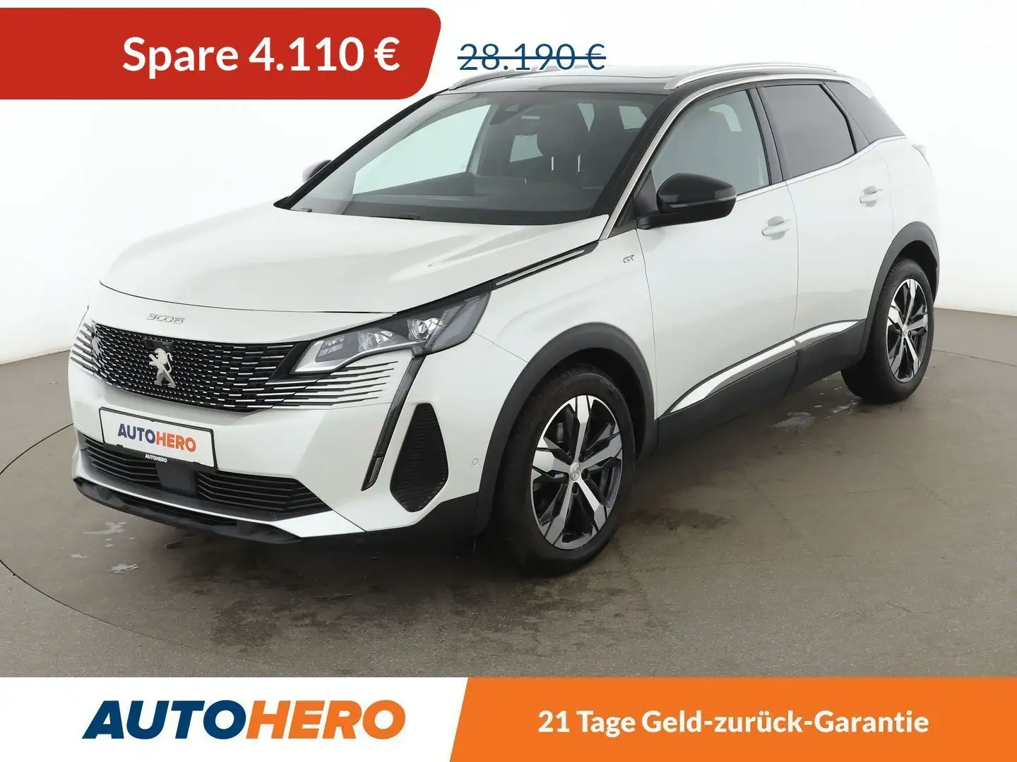 Peugeot 3008 1.5 Blue-HDi GT Aut.*NAVI*LED*CAM*ACC*SHZ*ALU* Weiß - 1