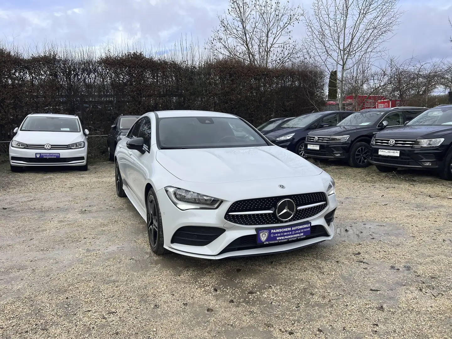 Mercedes-Benz CLA 220 d AMG Line Night-Paket AHK+LEDER+SPURASSIST+1HAND Weiß - 1