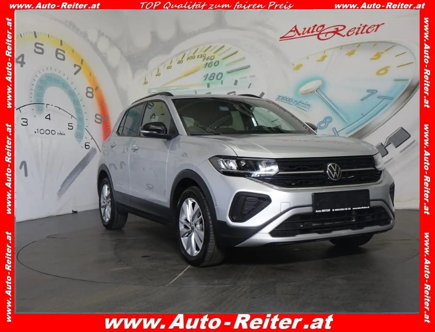 Volkswagen T-Cross 1,0 TSI Life DSG *TEILLEDER, LED, NAVI, ACC* Silber - 1