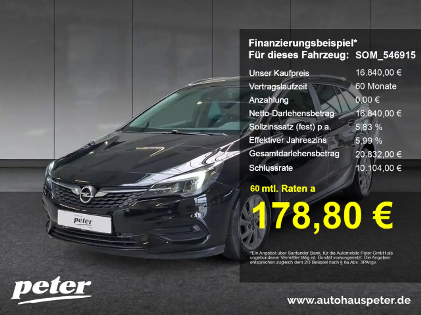 Opel Astra Astra K ST 1.2 Turbo Edition Klimaautomatik Sitzheizung 145PS Noir - 2