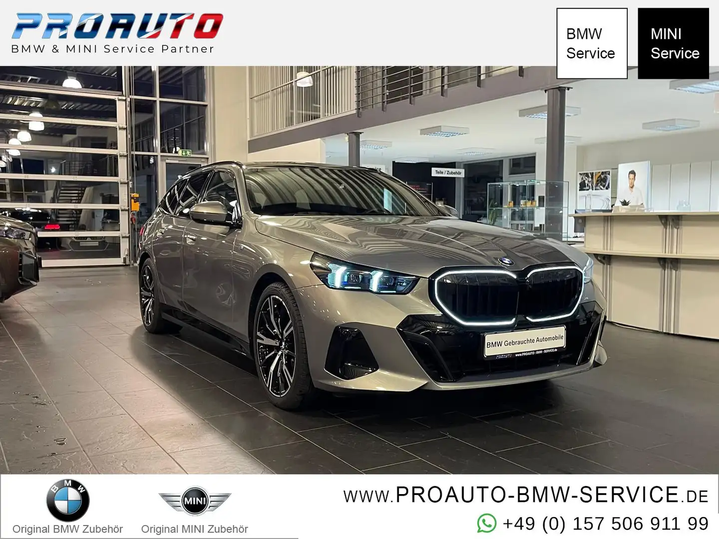 BMW 520 i M Sport Pro Tou ICONIC/360°/PANO/HK/HUD/AHK Grijs - 1