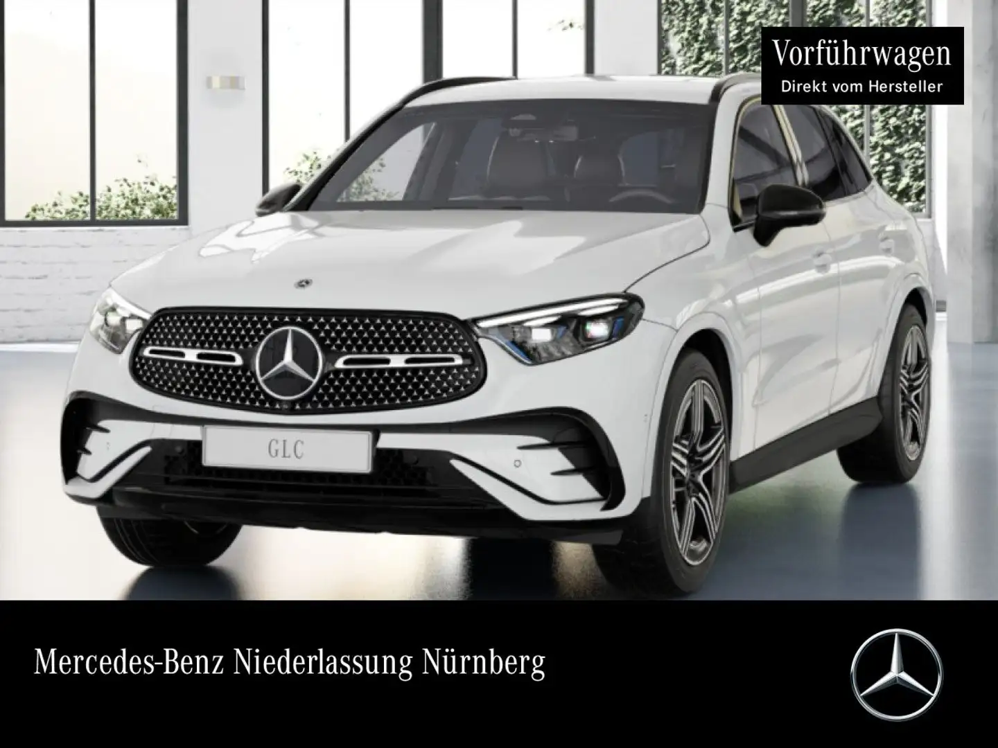 Mercedes-Benz GLC 200 4M AMG+NIGHT+360+AHK+TOTW+KEYLESS+9G Weiß - 1