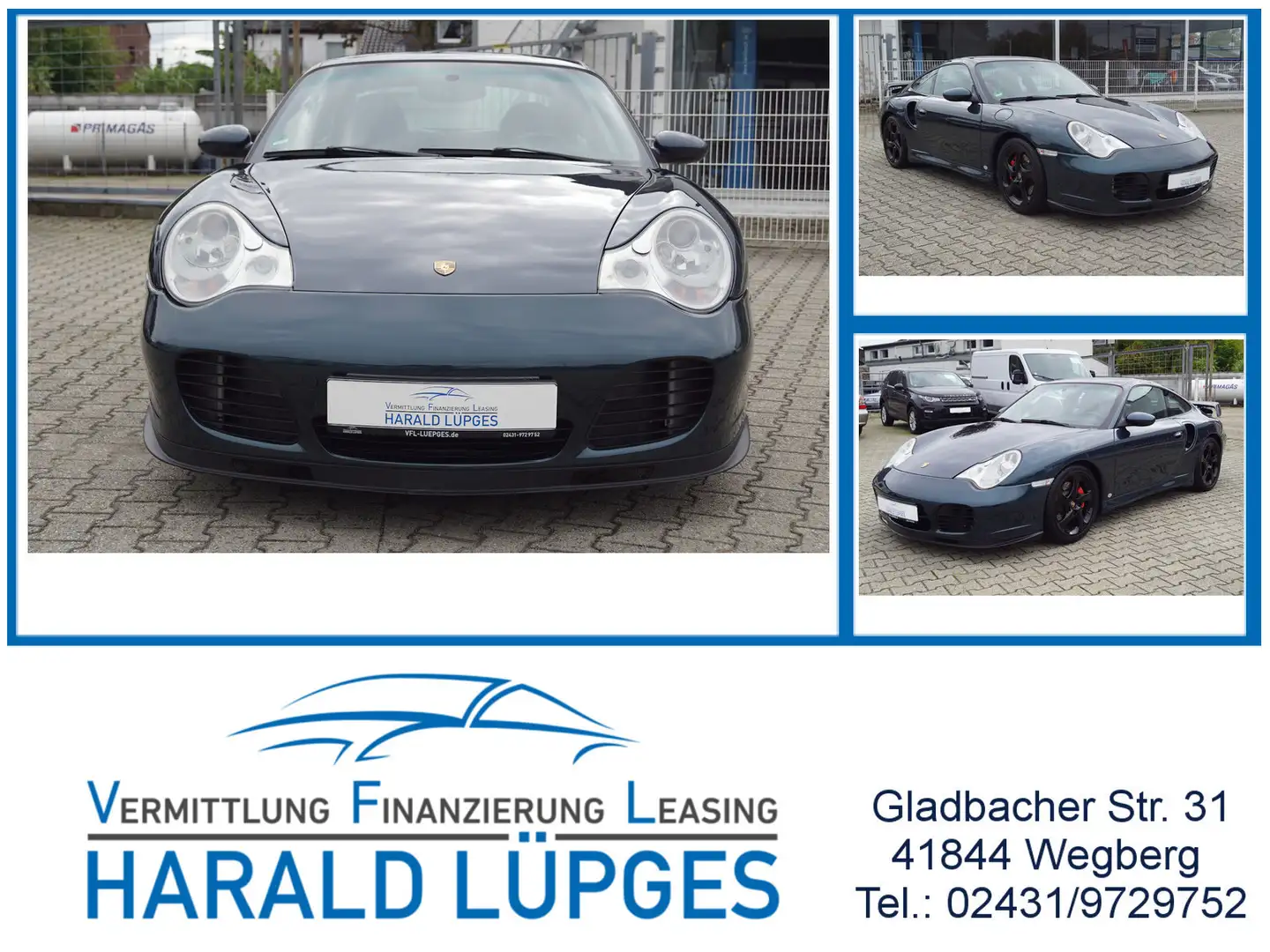 Porsche 911 Turbo 996 Coupe, Schalter, Schiebedach, Navi Grün - 1